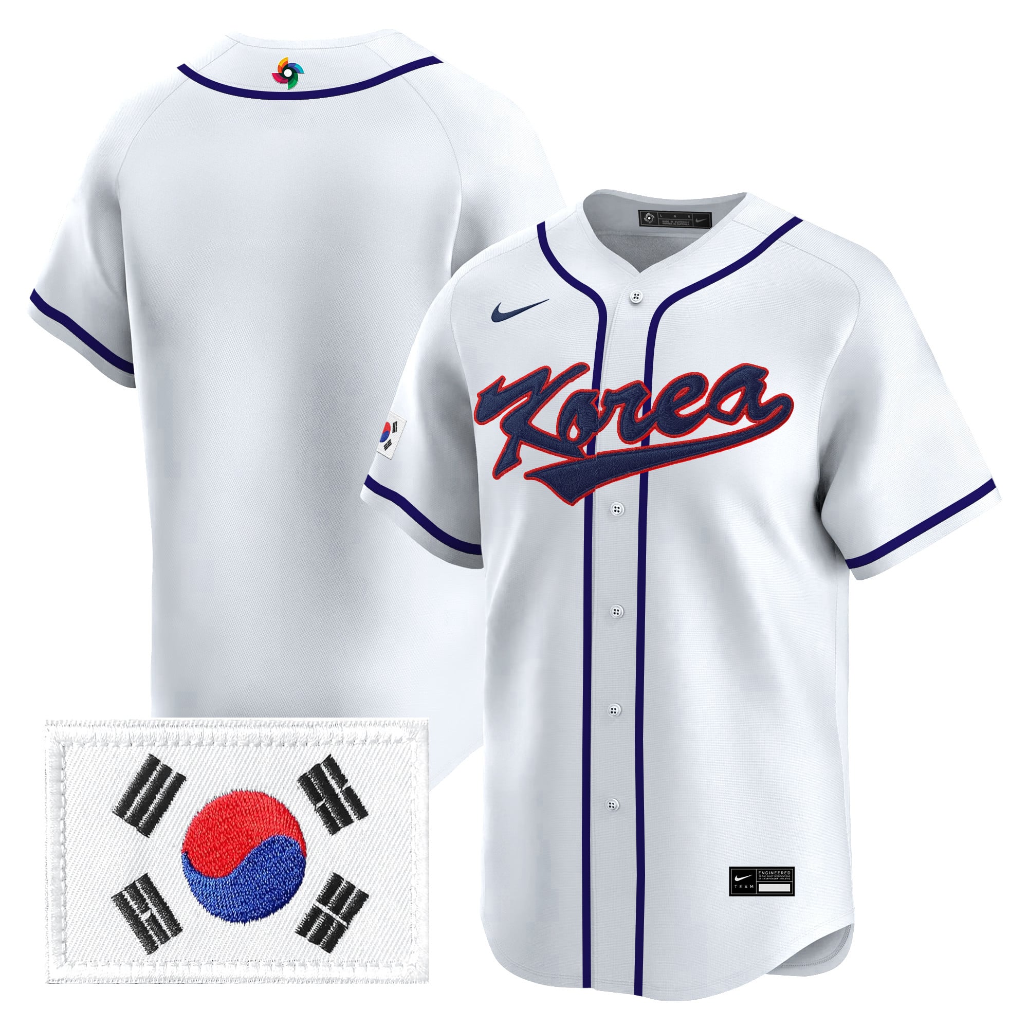 Men's Team Korea 2026 World Baseball Classic Vapor Premier Jersey - All Stitched