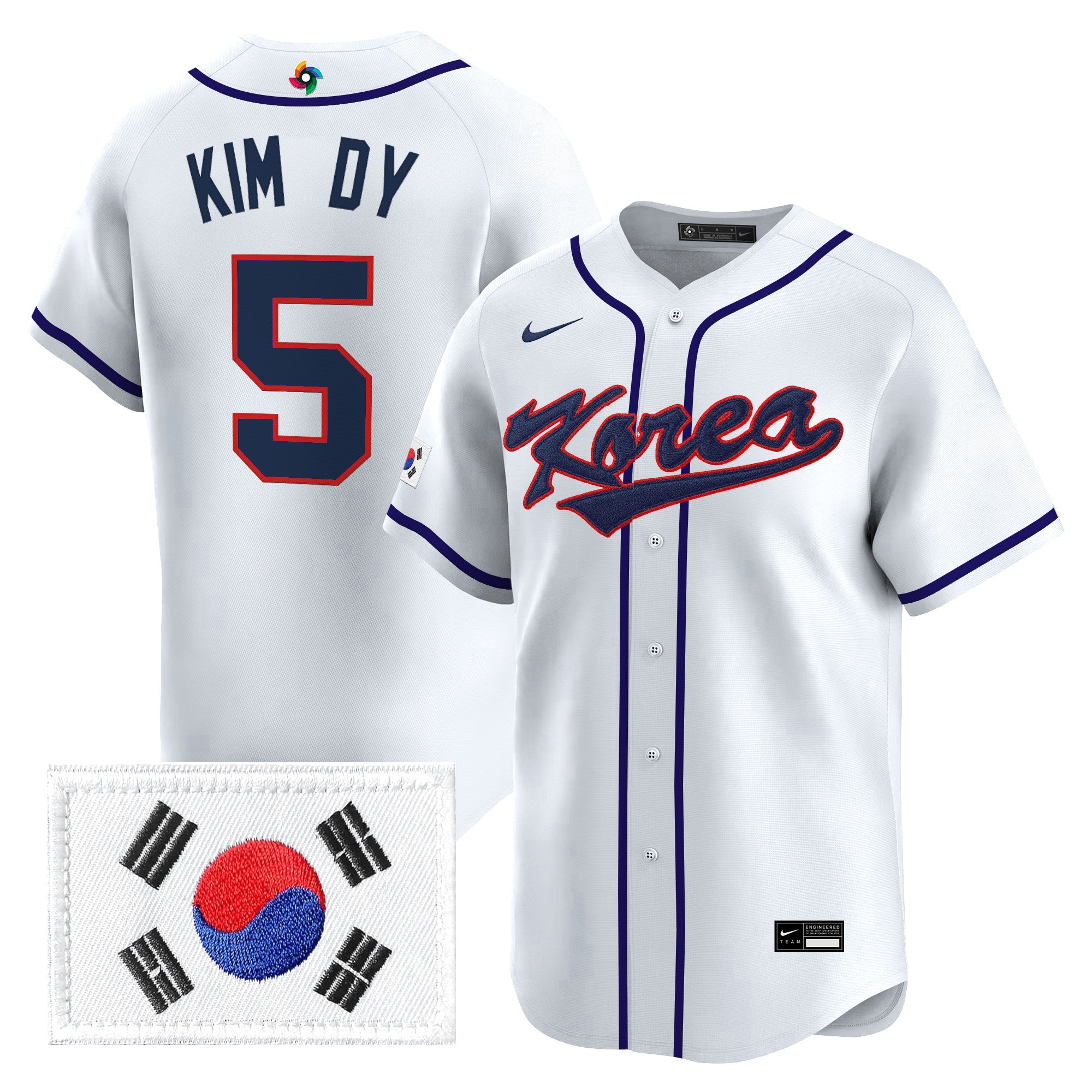 Men's Team Korea 2026 World Baseball Classic Vapor Premier Jersey - All Stitched