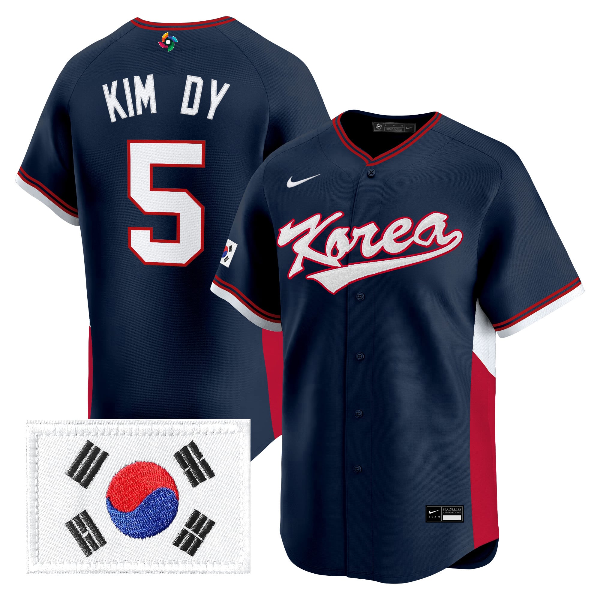 Men's Team Korea 2026 World Baseball Classic Vapor Premier Jersey - All Stitched