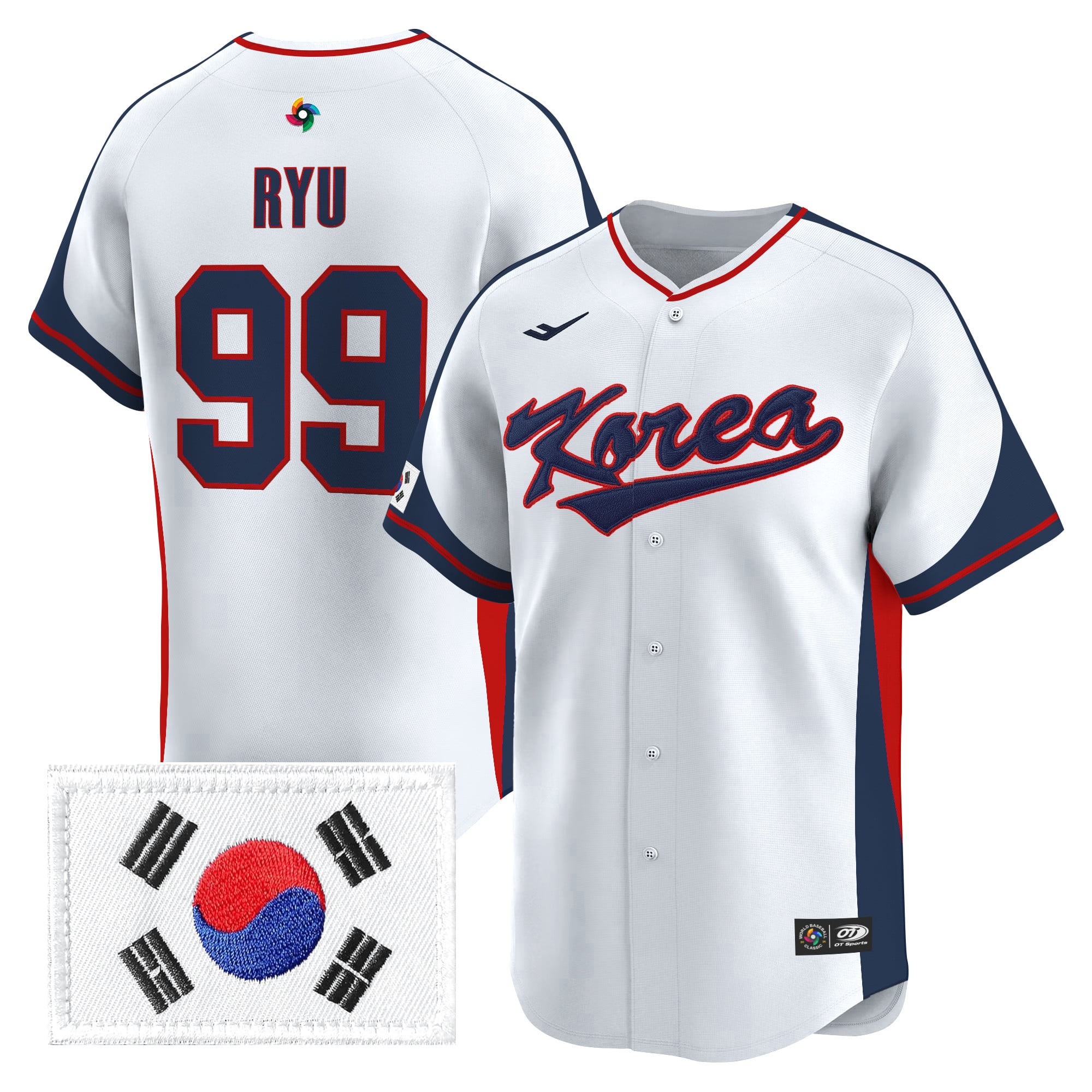 Men's Team Korea 2026 World Baseball Classic Vapor Premier Jersey - All Stitched