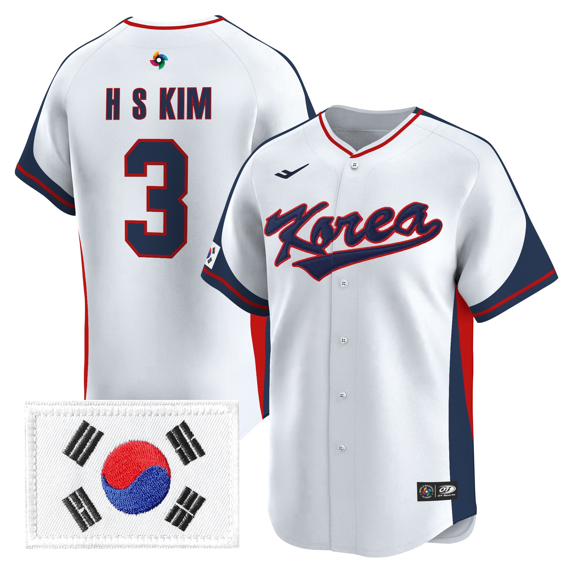 Men's Team Korea 2026 World Baseball Classic Vapor Premier Jersey - All Stitched