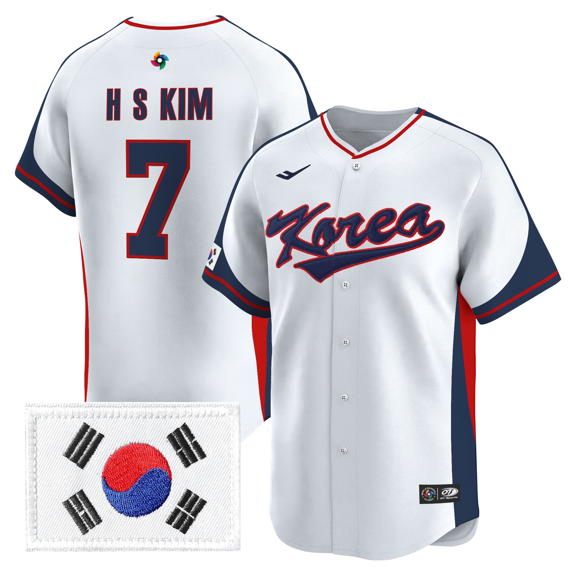 Men's Team Korea 2026 World Baseball Classic Vapor Premier Jersey - All Stitched
