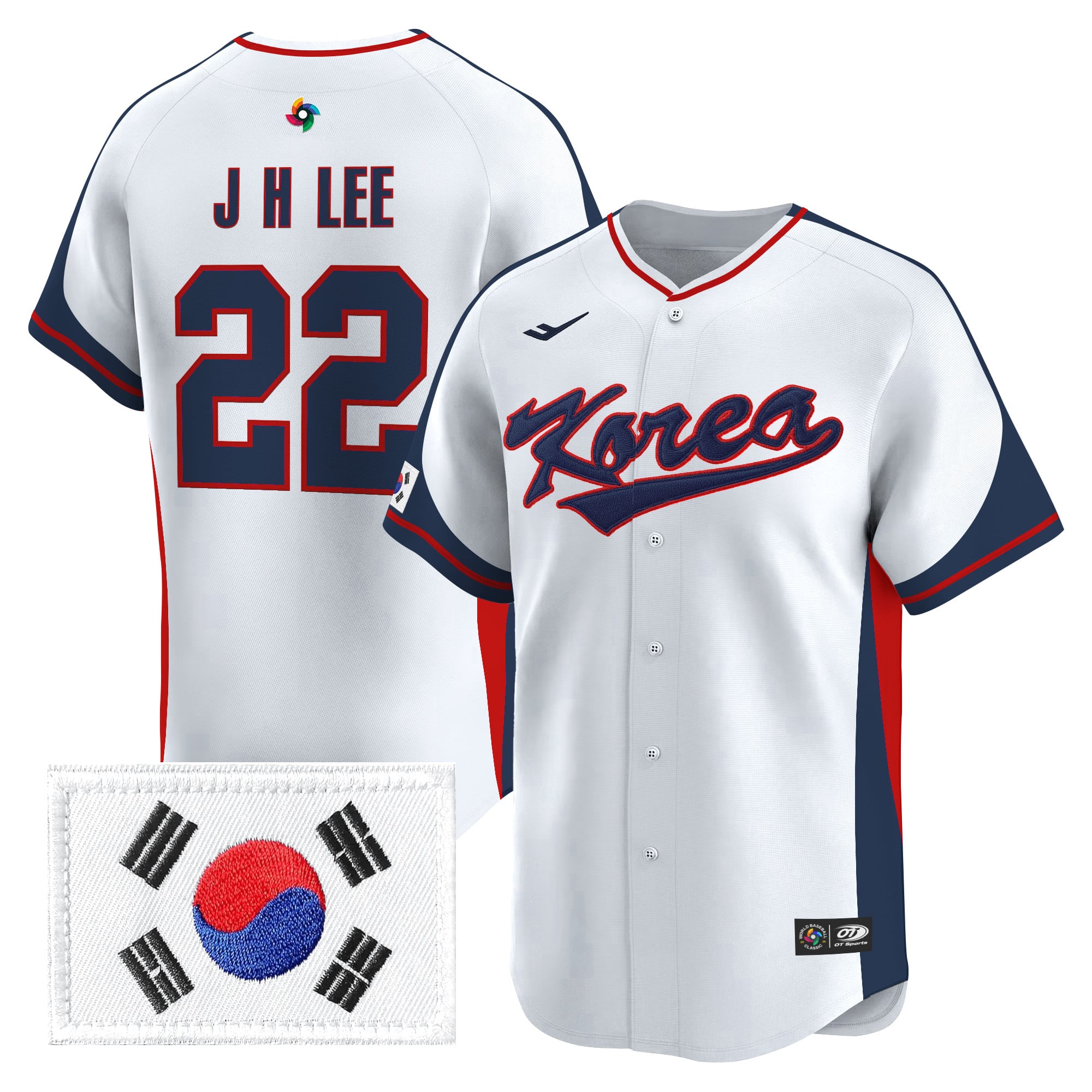 Men's Team Korea 2026 World Baseball Classic Vapor Premier Jersey - All Stitched