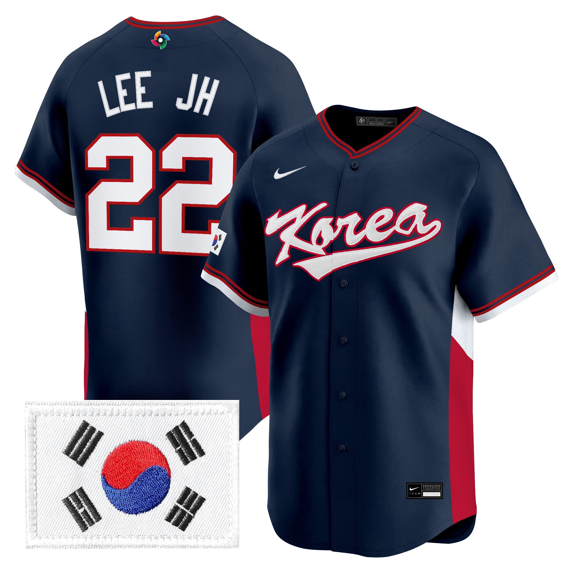 Men's Team Korea 2026 World Baseball Classic Vapor Premier Jersey - All Stitched