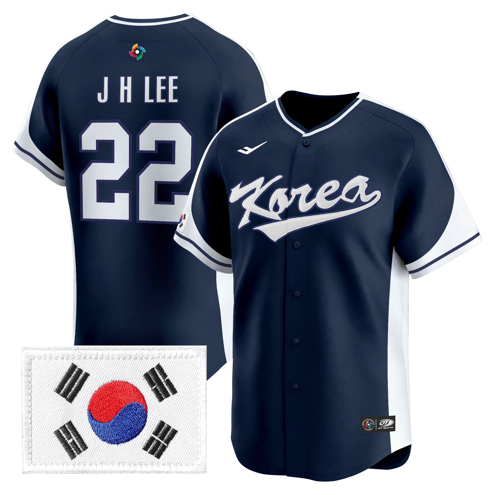 Men's Team Korea 2026 World Baseball Classic Vapor Premier Jersey - All Stitched
