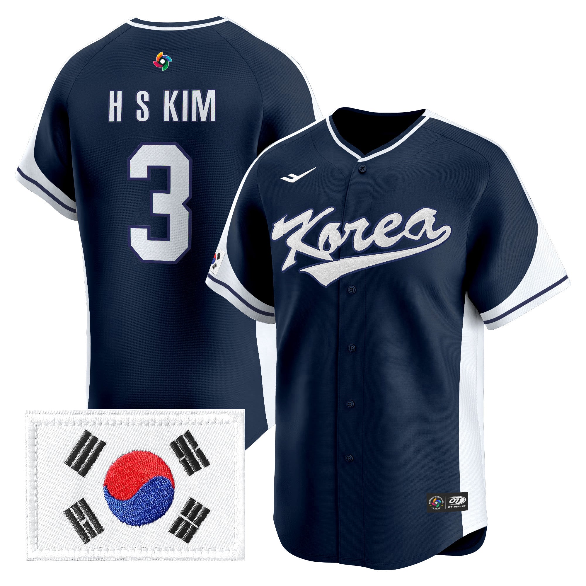 Men's Team Korea 2026 World Baseball Classic Vapor Premier Jersey - All Stitched