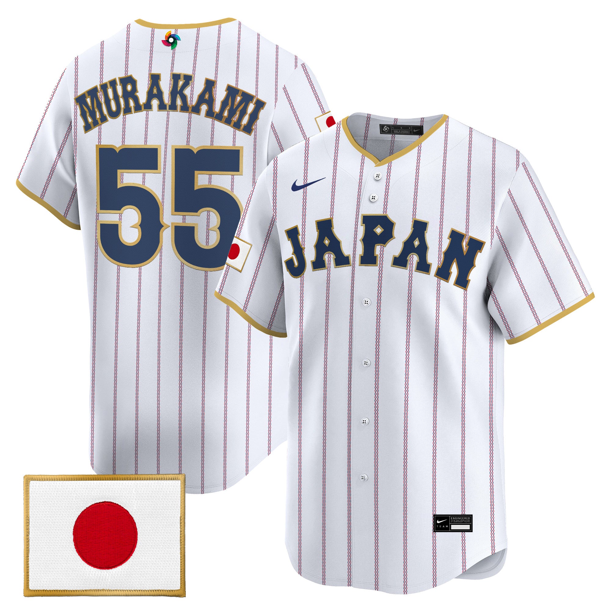 Men's Team Japan World Baseball Classic Vapor Premier Jersey - All Stitched
