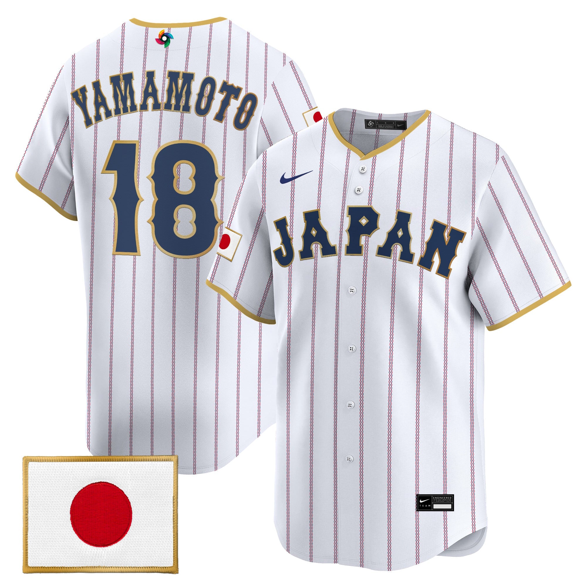 Men's Team Japan World Baseball Classic Vapor Premier Jersey - All Stitched