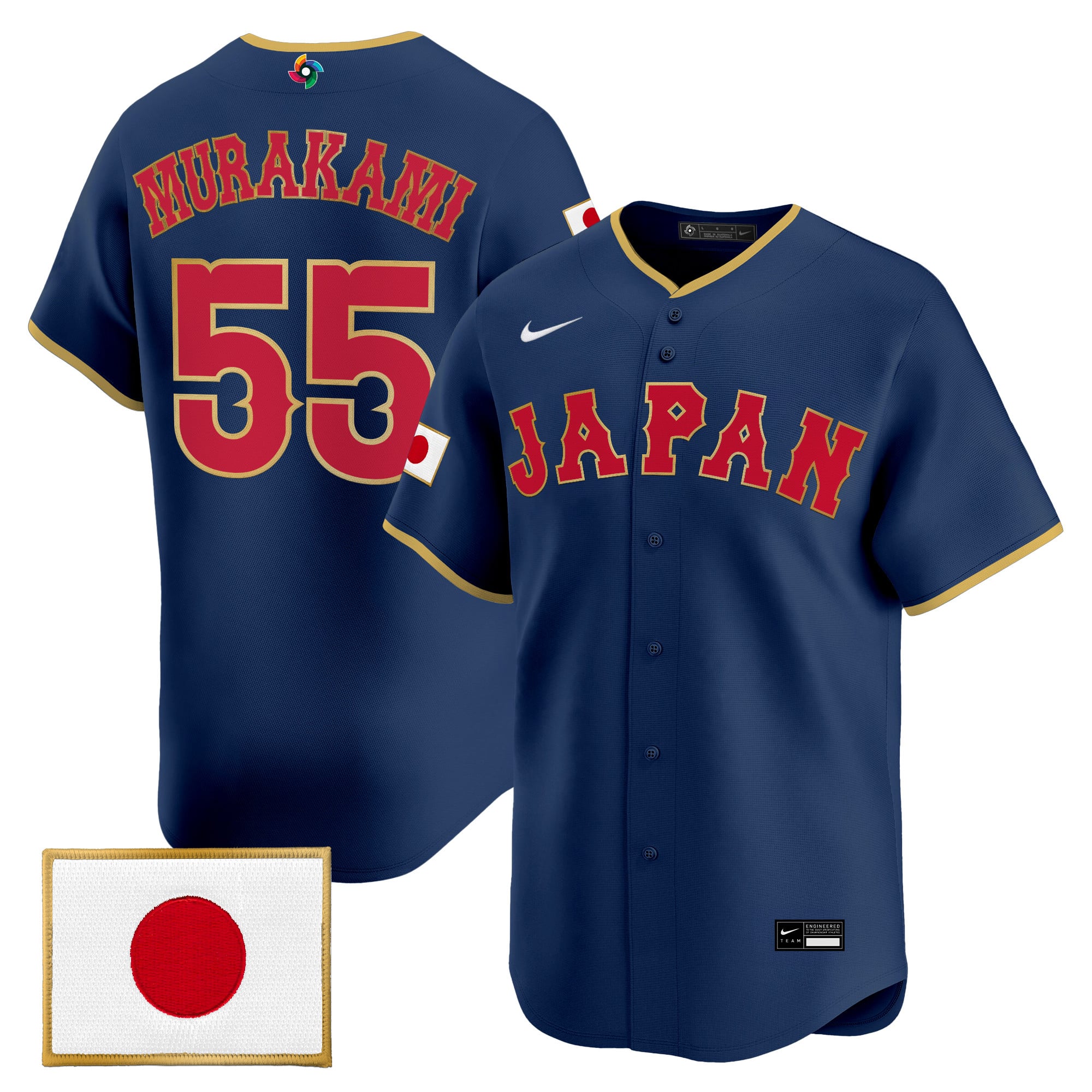 Men's Team Japan World Baseball Classic Vapor Premier Jersey - All Stitched