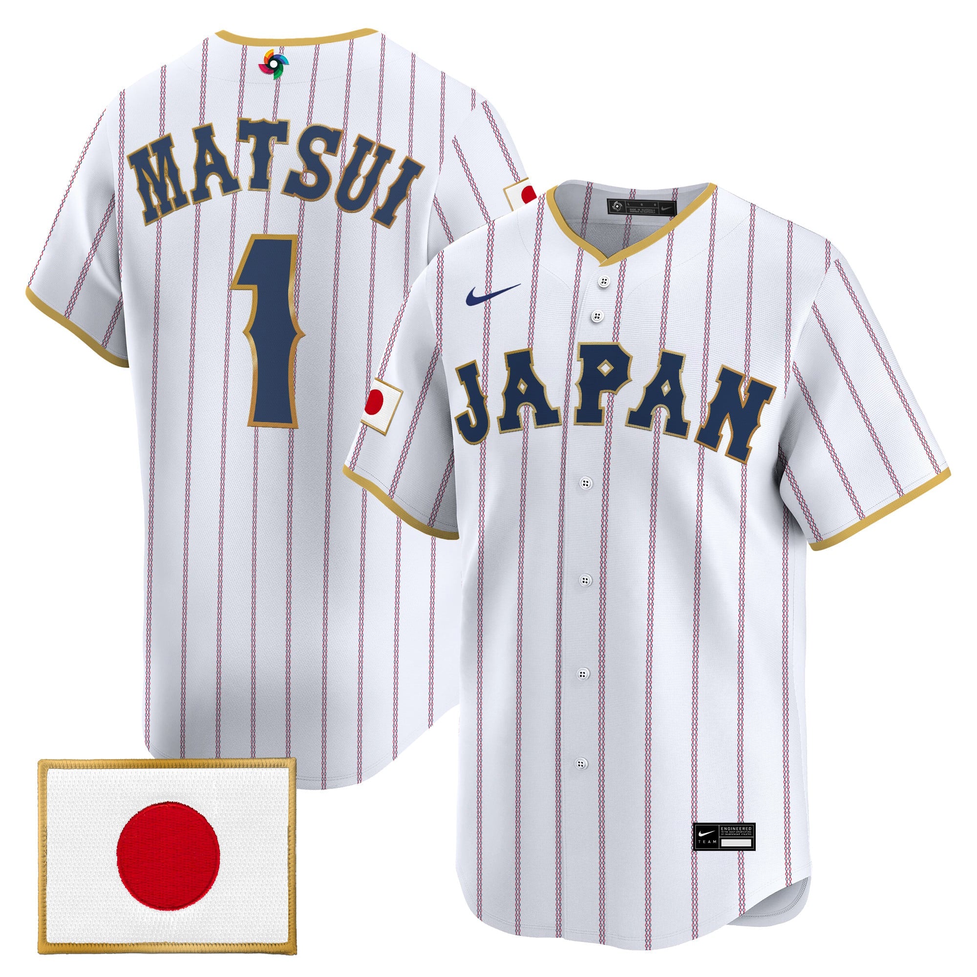 Men's Team Japan World Baseball Classic Vapor Premier Jersey - All Stitched