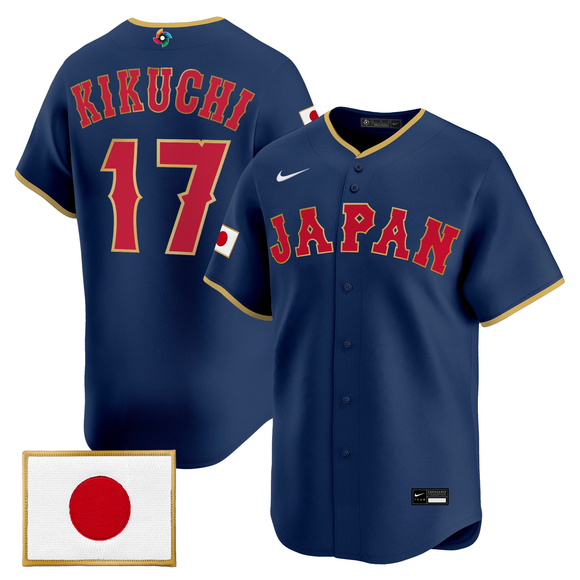 Men's Team Japan World Baseball Classic Vapor Premier Jersey - All Stitched