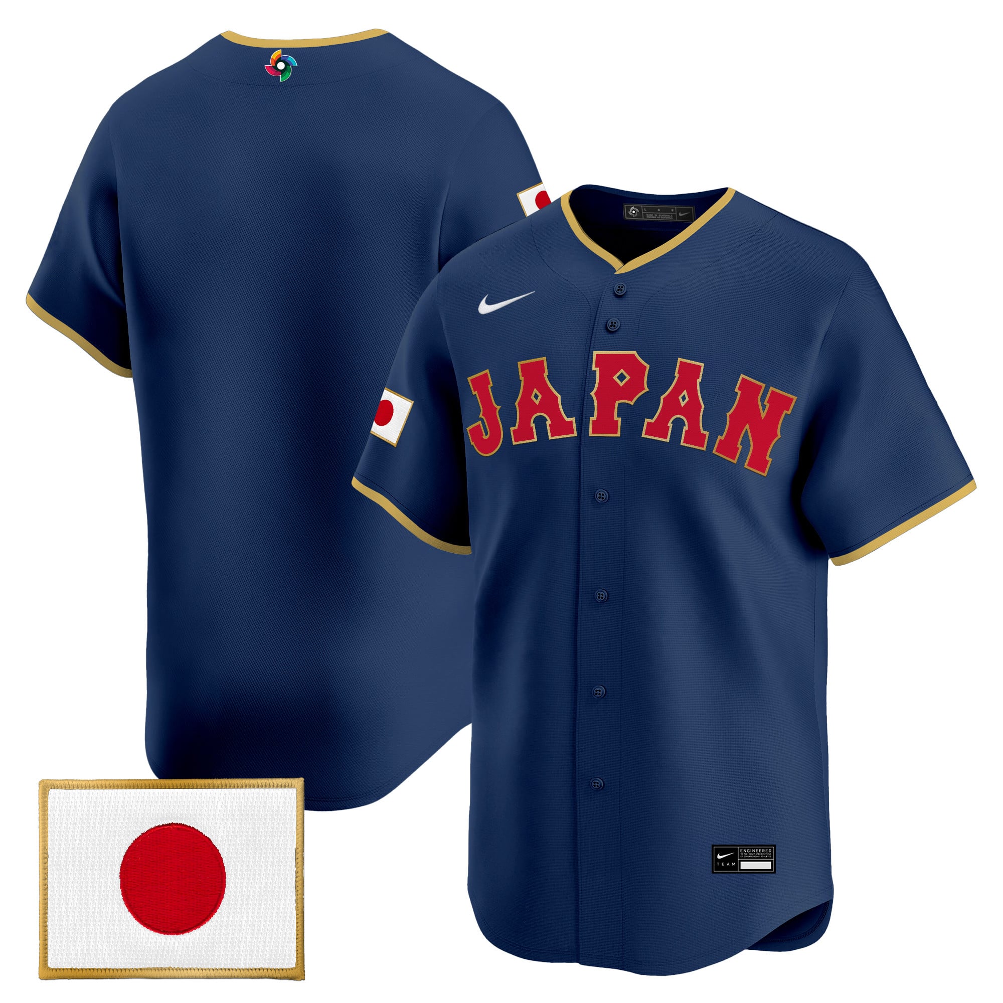 Men's Team Japan World Baseball Classic Vapor Premier Jersey - All Stitched