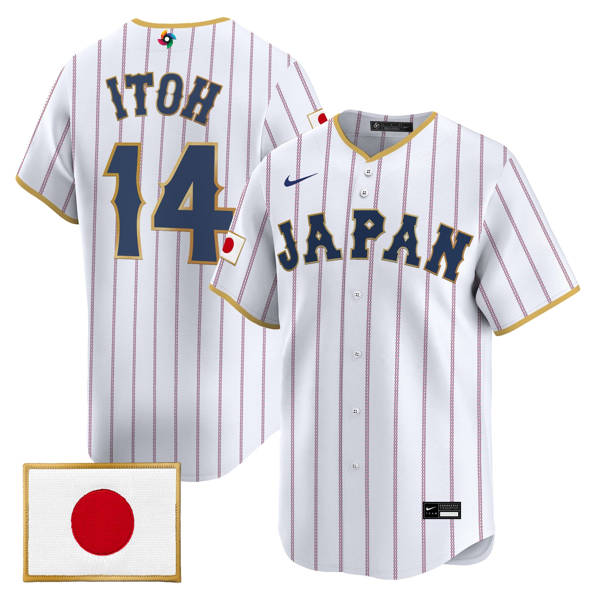 Men's Team Japan World Baseball Classic Vapor Premier Jersey - All Stitched