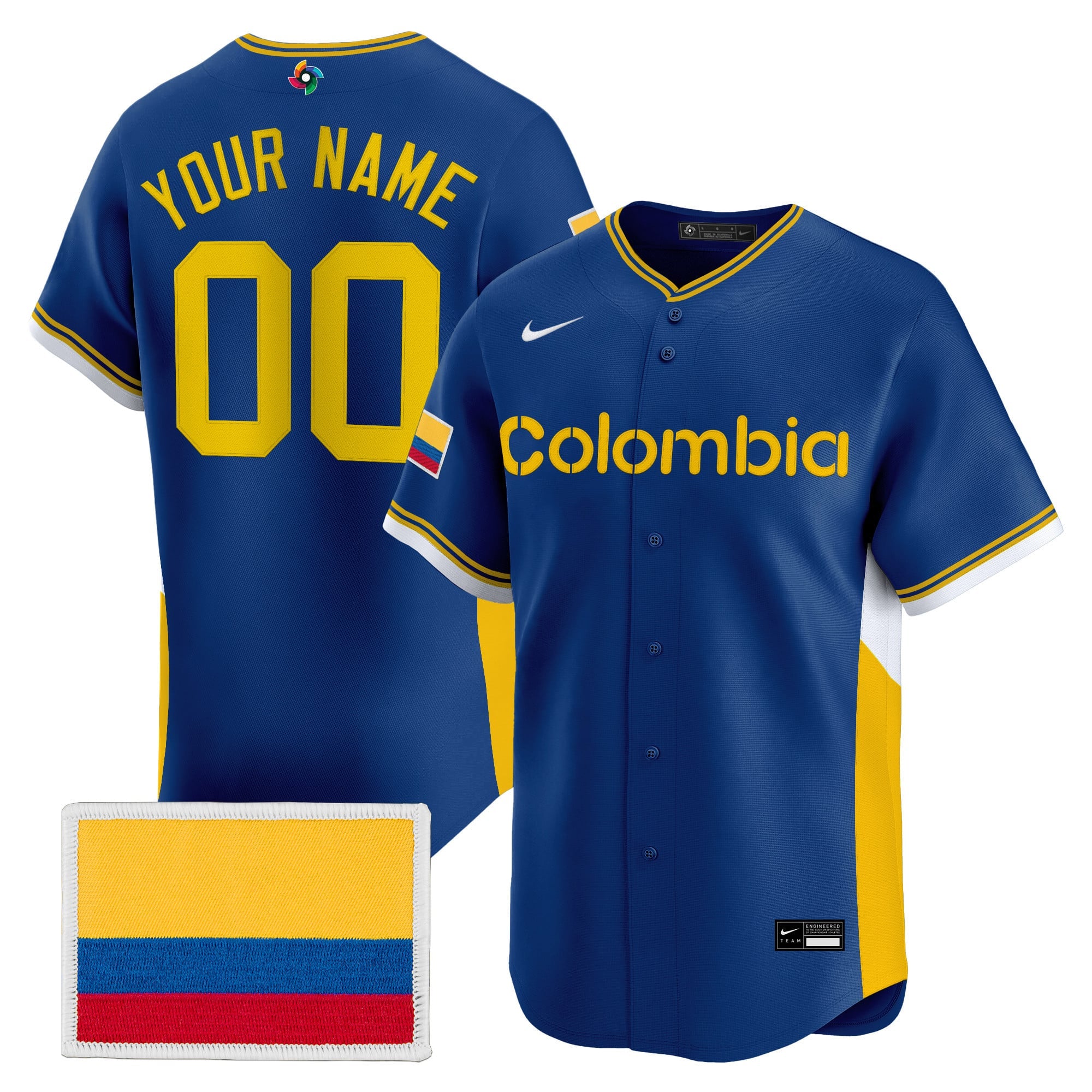 Team Colombia 2026 World Baseball Classic Vapor Premier Custom Jersey - All Stitched
