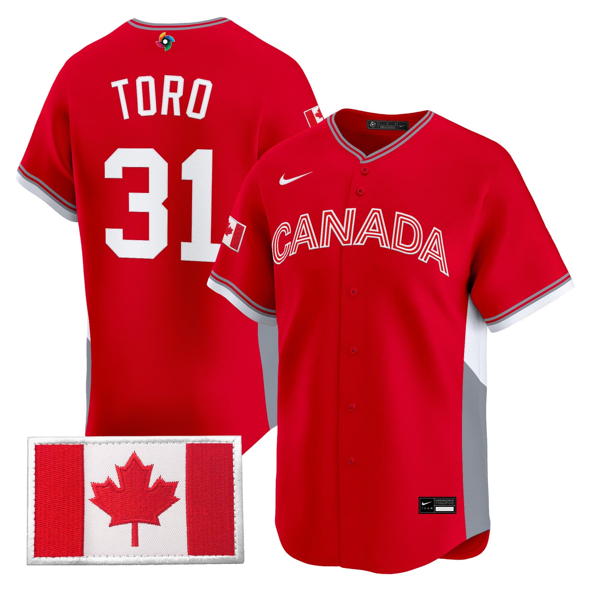 Men’s Team Canada World Baseball Classic Vapor Premier Jersey - All Stitched