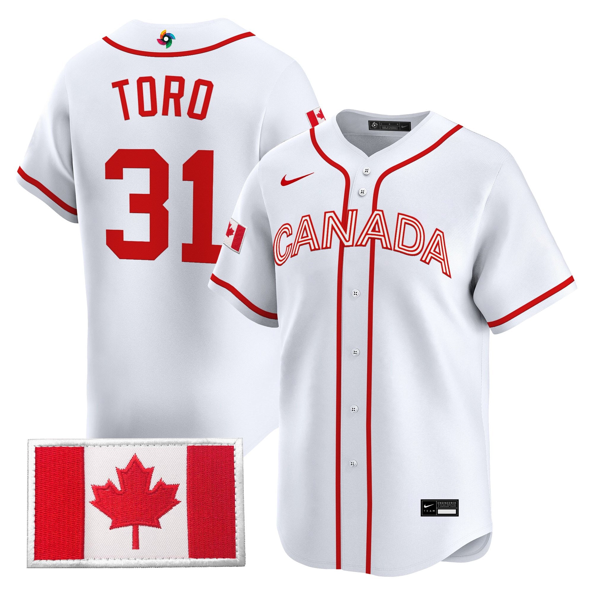 Men’s Team Canada World Baseball Classic Vapor Premier Jersey - All Stitched