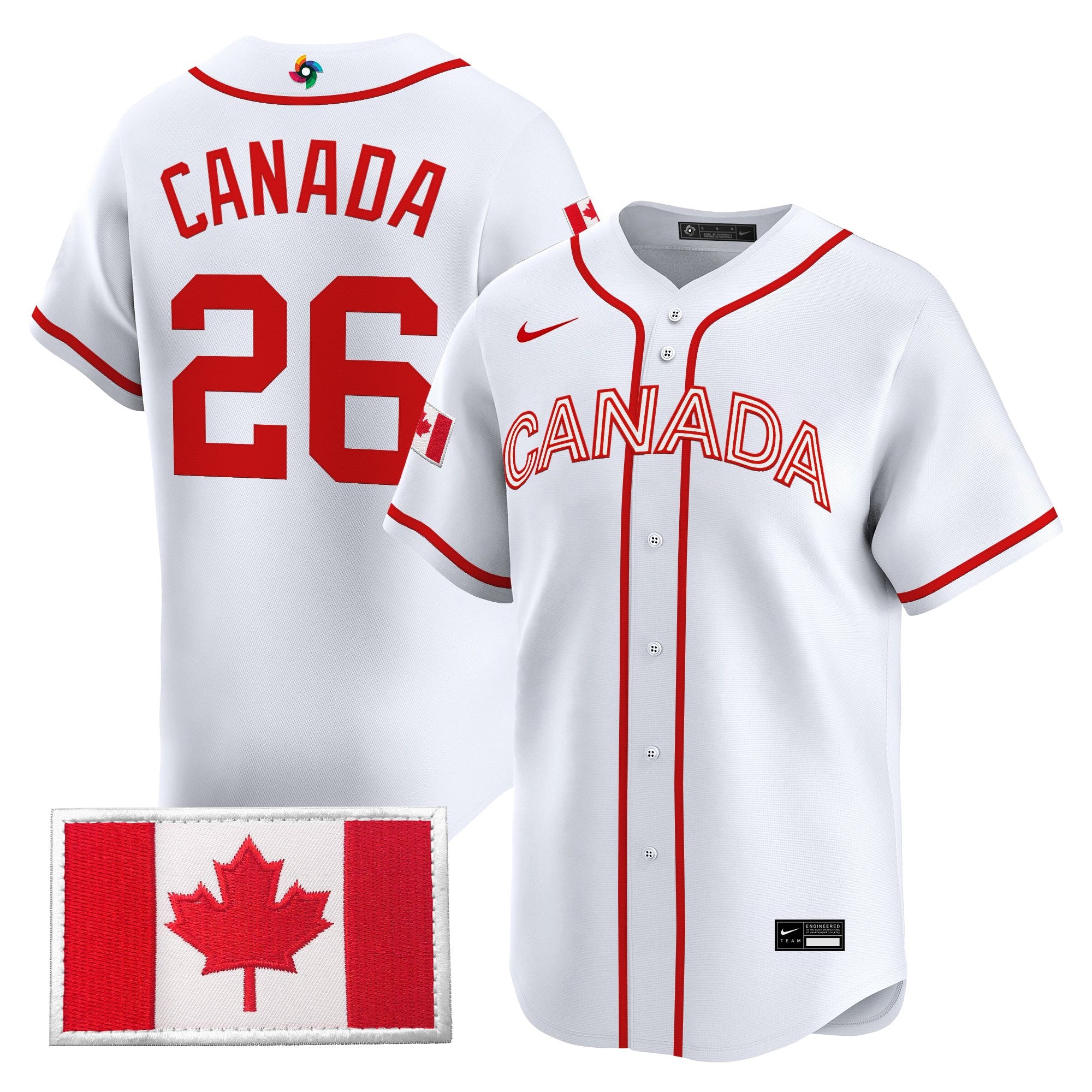 Men’s Team Canada World Baseball Classic Vapor Premier Jersey - All Stitched