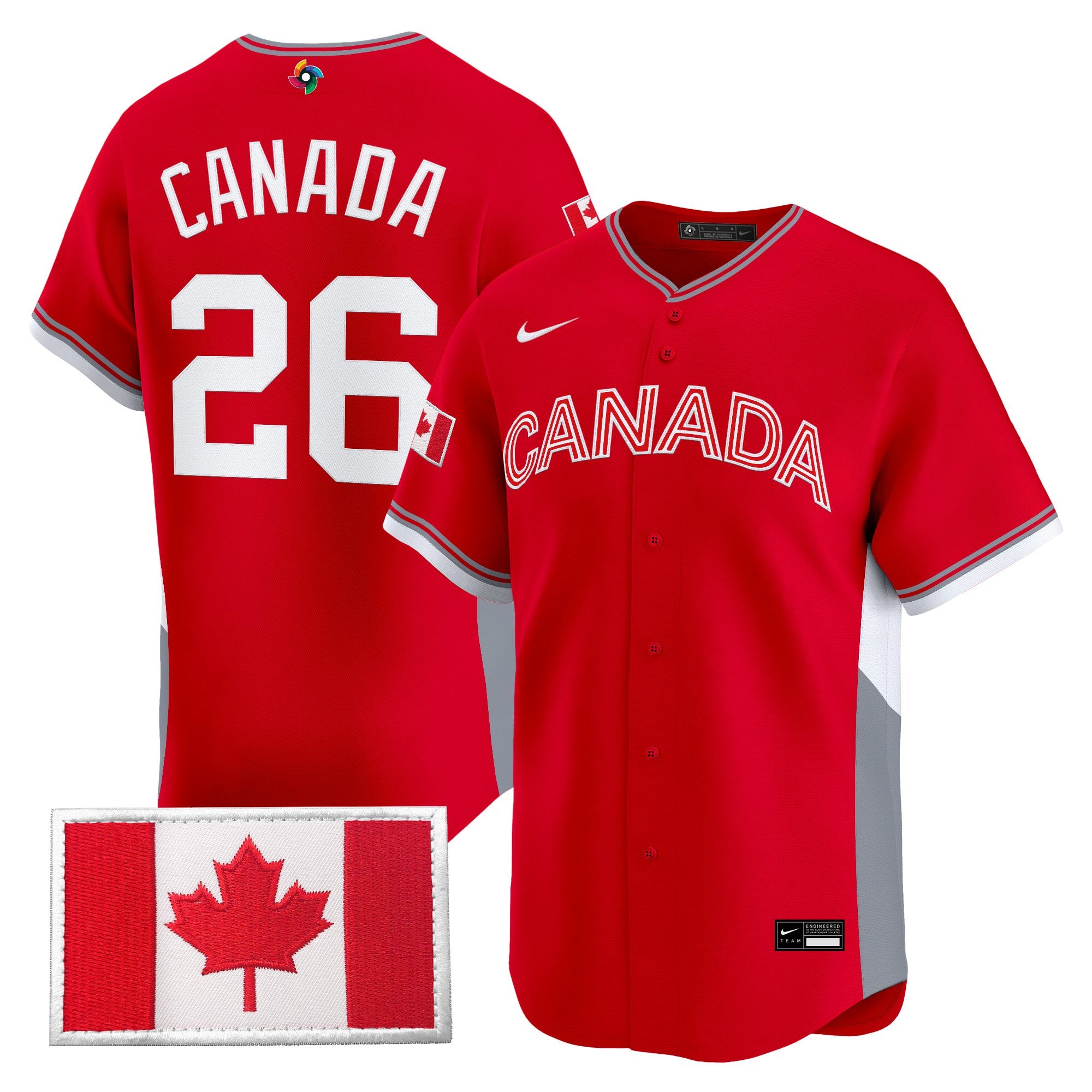 Men’s Team Canada World Baseball Classic Vapor Premier Jersey - All Stitched