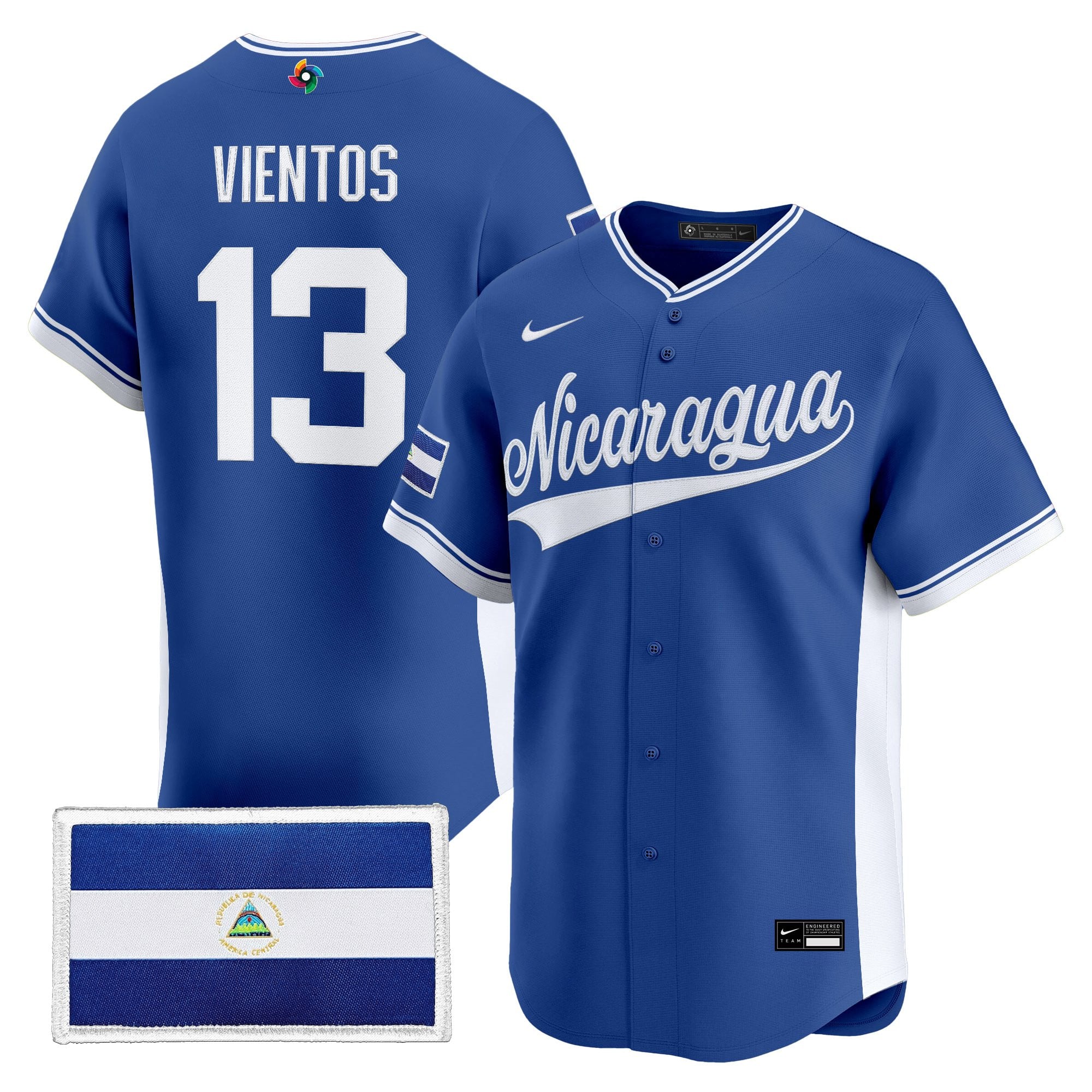 Men's Team Nicaragua 2026 World Baseball Classic Vapor Premier Jersey - All Stitched