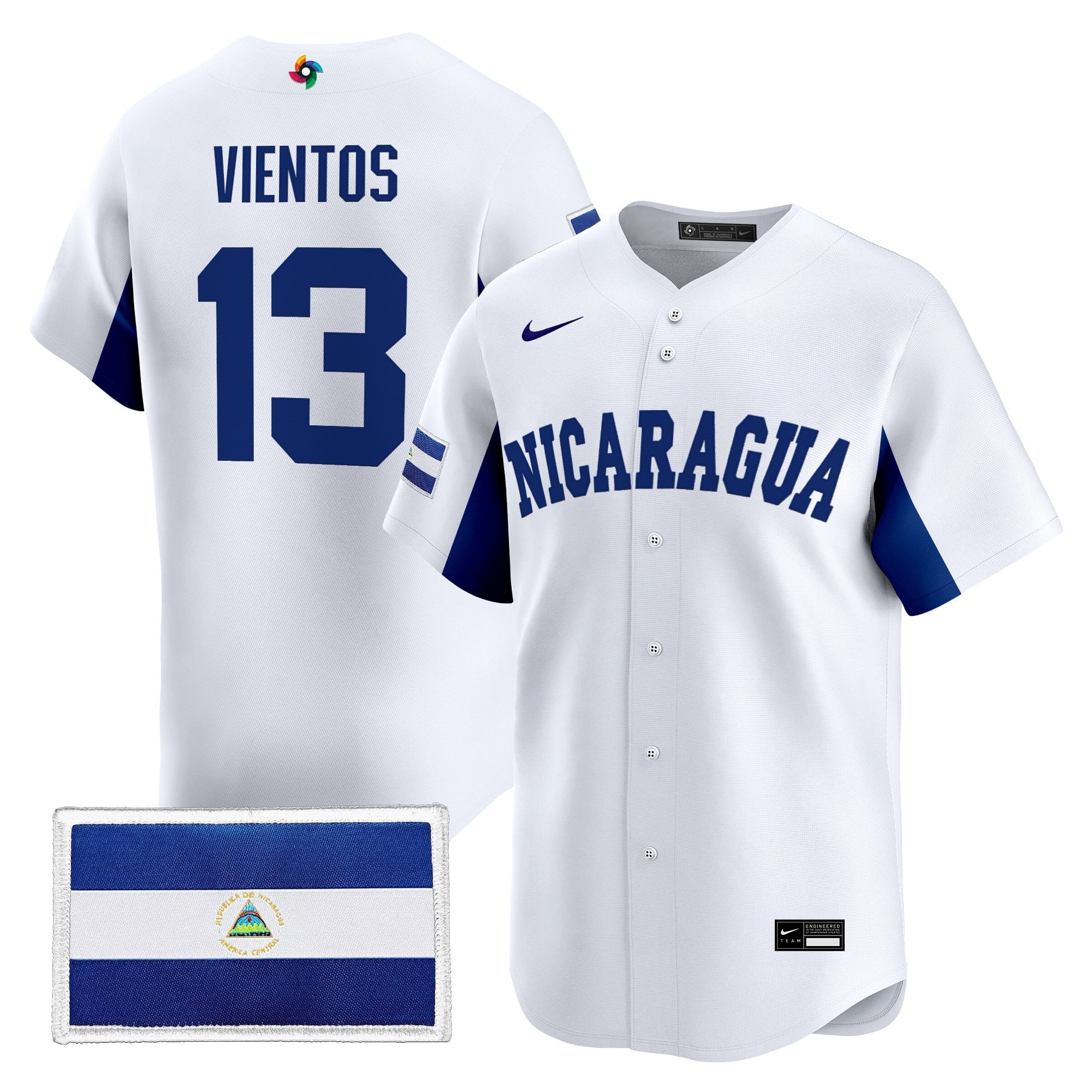 Men's Team Nicaragua 2026 World Baseball Classic Vapor Premier Jersey - All Stitched