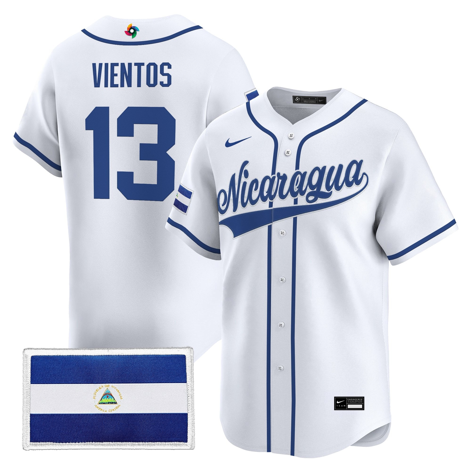 Men's Team Nicaragua 2026 World Baseball Classic Vapor Premier Jersey - All Stitched