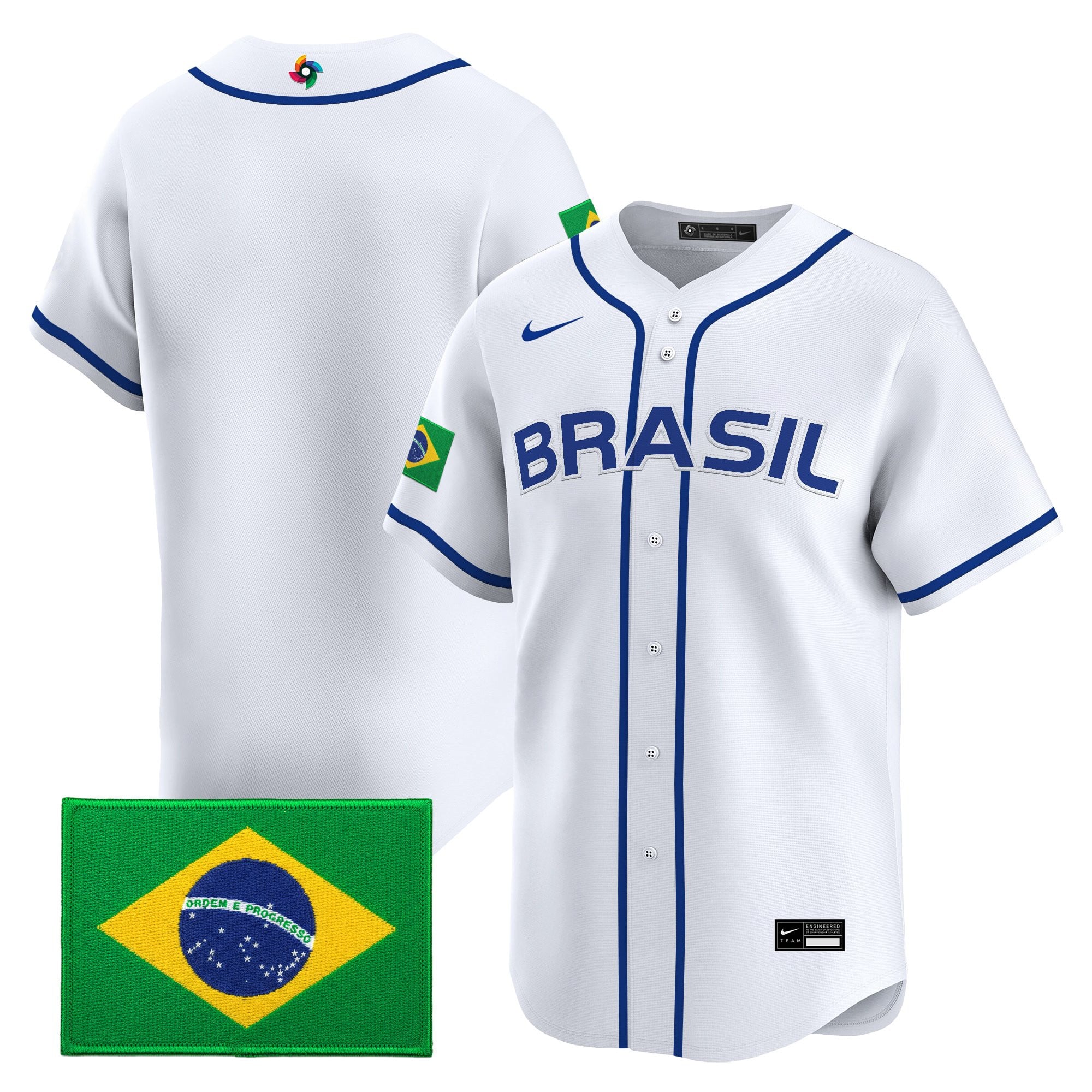 Men's Team Brazil 2026 World Baseball Classic Vapor Premier Jersey - All Stitched