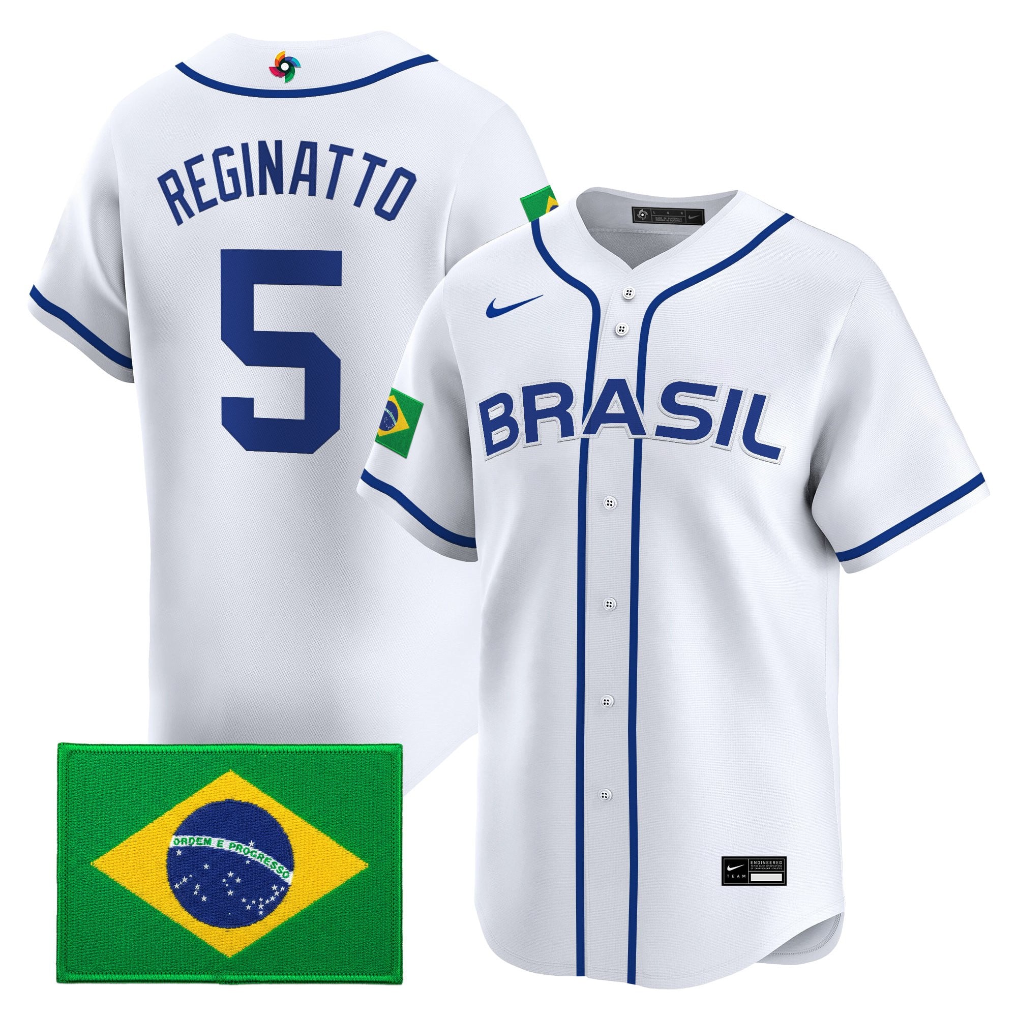Men's Team Brazil 2026 World Baseball Classic Vapor Premier Jersey - All Stitched