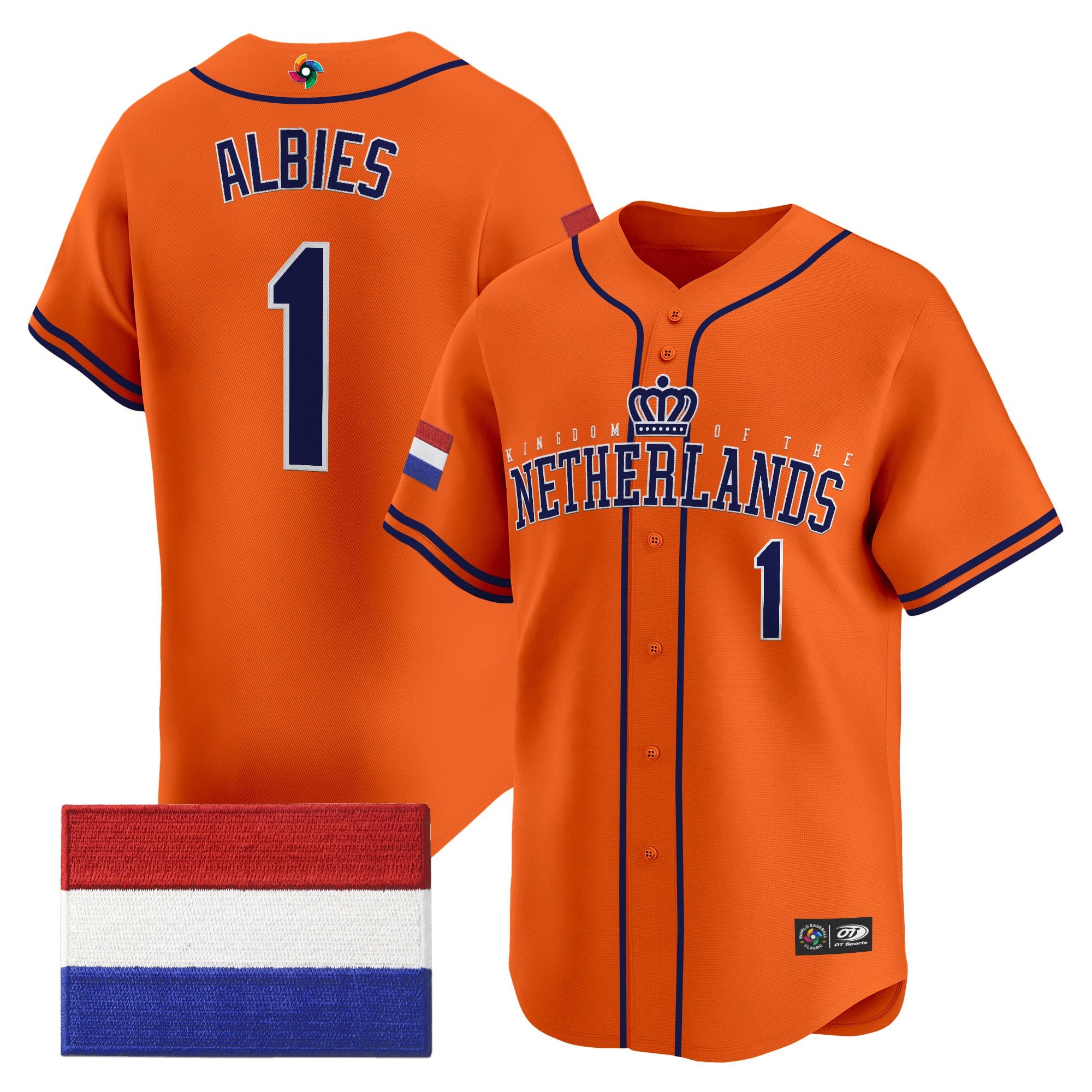 Men's Team Netherlands 2026 World Baseball Classic Vapor Premier Jersey - All Stitched