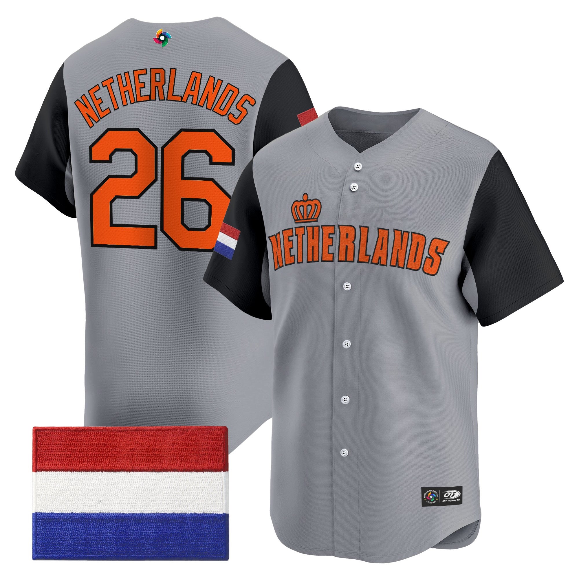 Men's Team Netherlands 2026 World Baseball Classic Vapor Premier Jersey - All Stitched