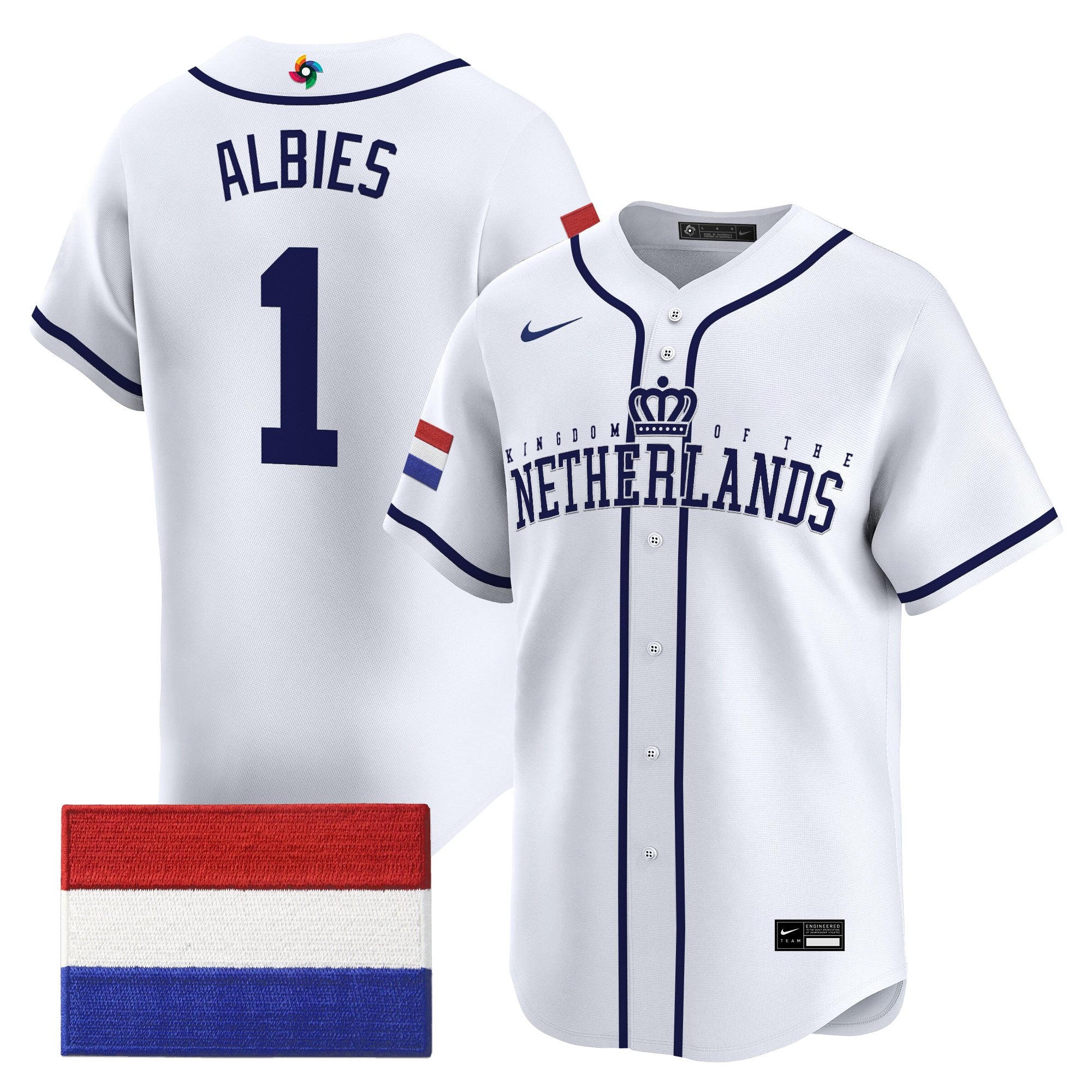Men's Team Netherlands 2026 World Baseball Classic Vapor Premier Jersey - All Stitched