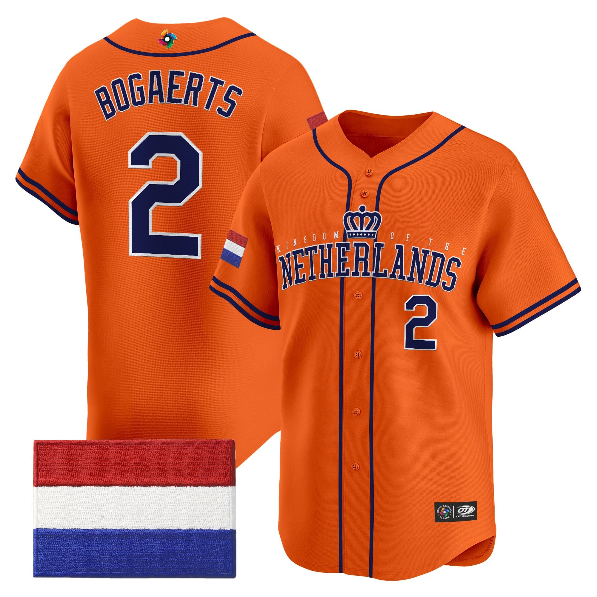 Men's Team Netherlands 2026 World Baseball Classic Vapor Premier Jersey - All Stitched