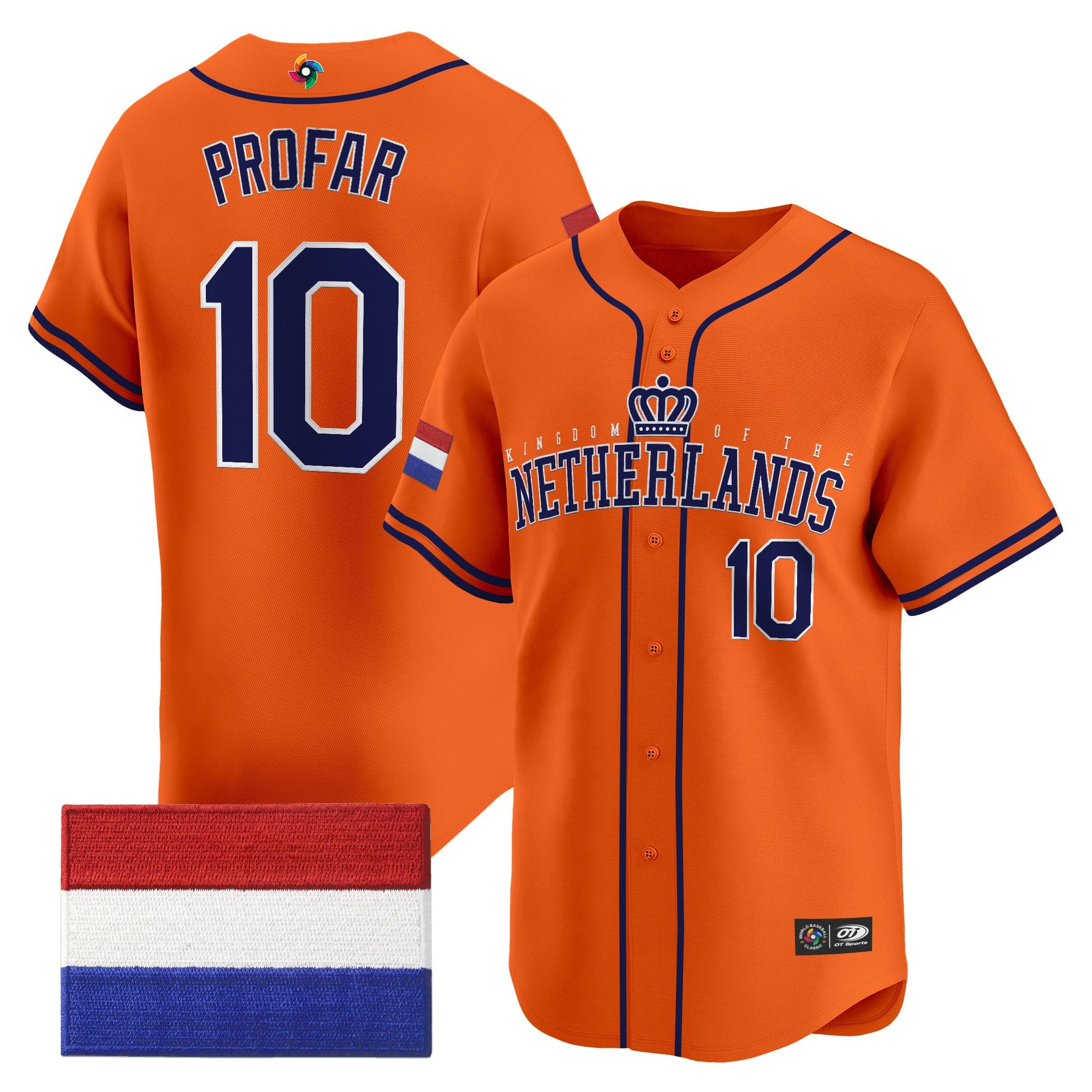 Men's Team Netherlands 2026 World Baseball Classic Vapor Premier Jersey - All Stitched