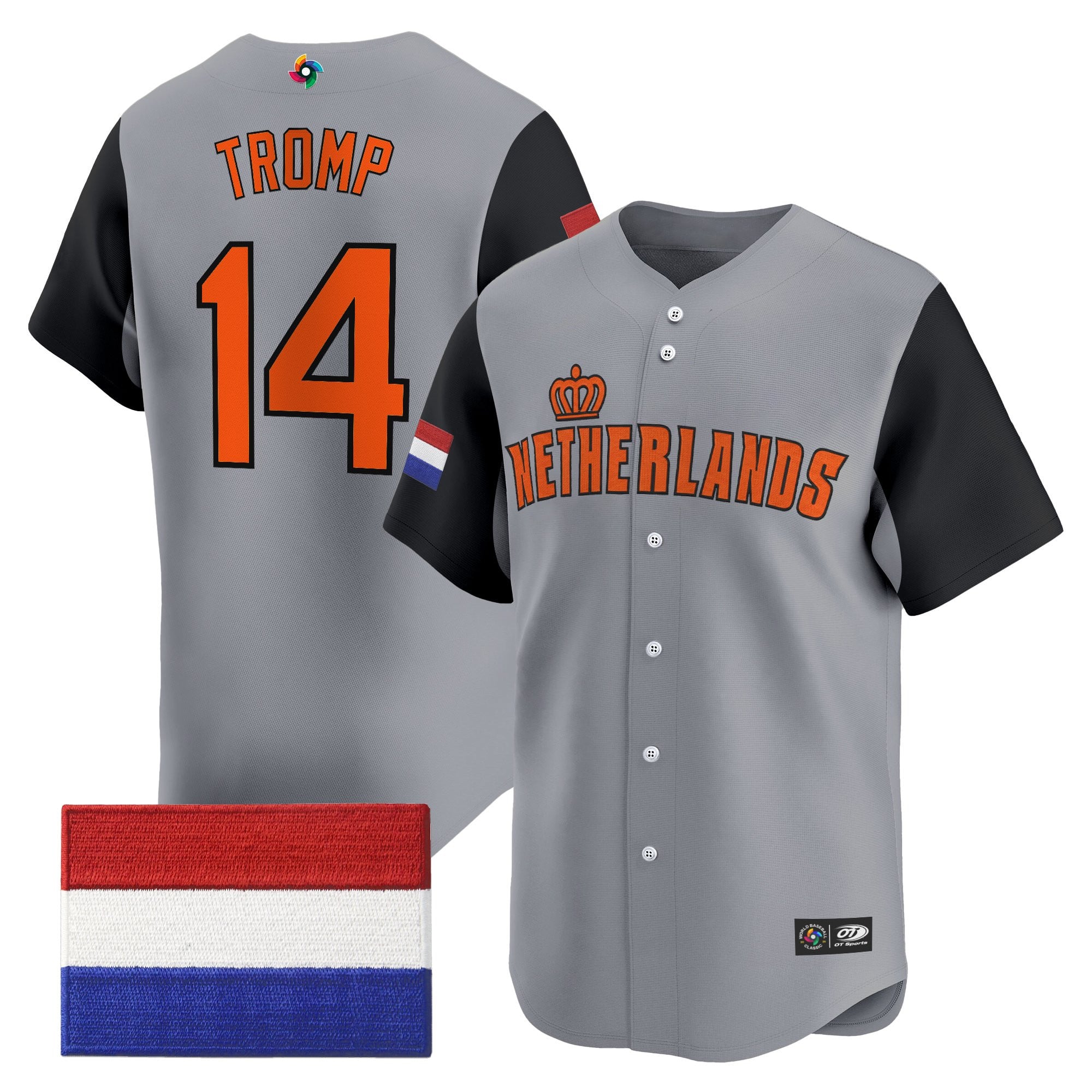 Men's Team Netherlands 2026 World Baseball Classic Vapor Premier Jersey - All Stitched