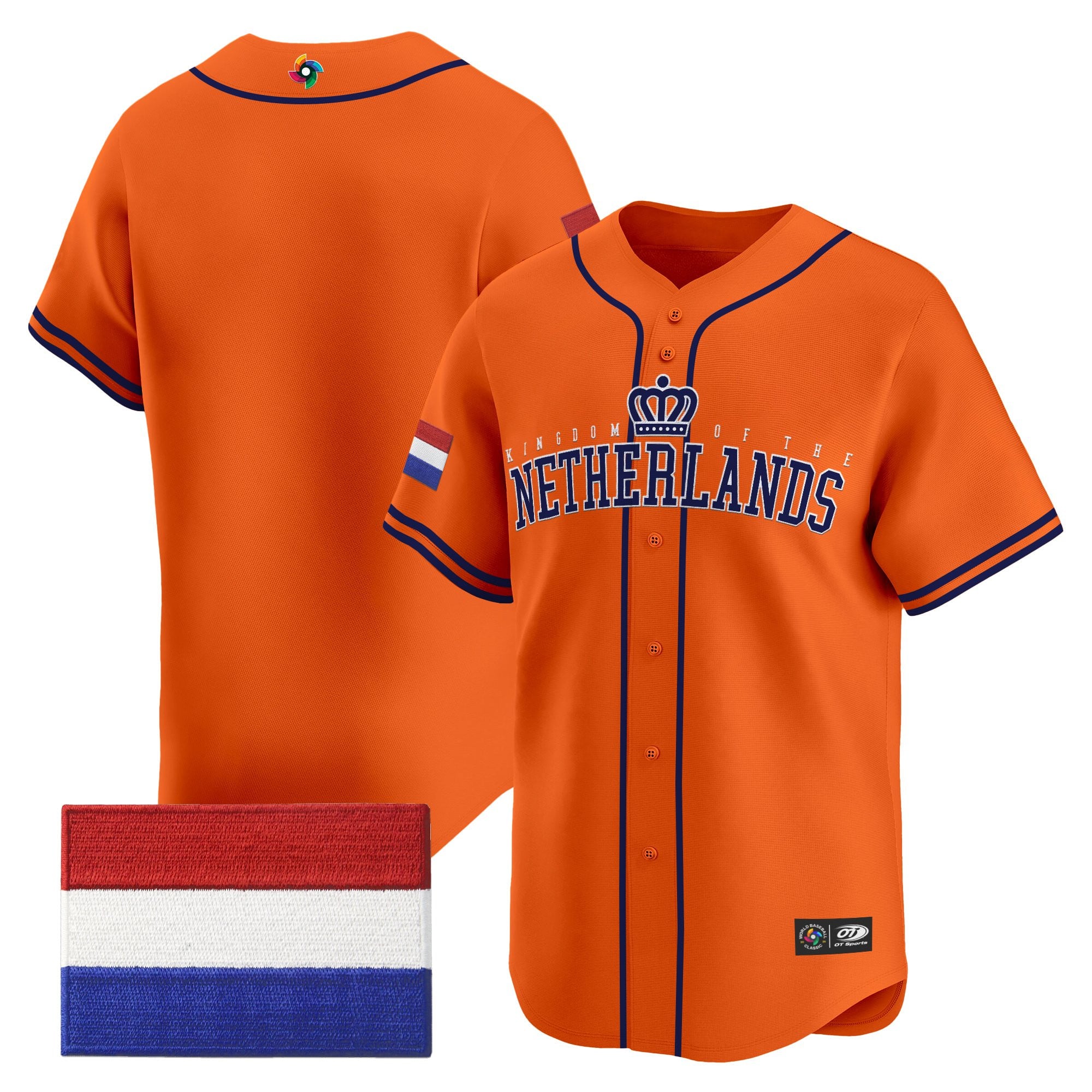 Men's Team Netherlands 2026 World Baseball Classic Vapor Premier Jersey - All Stitched