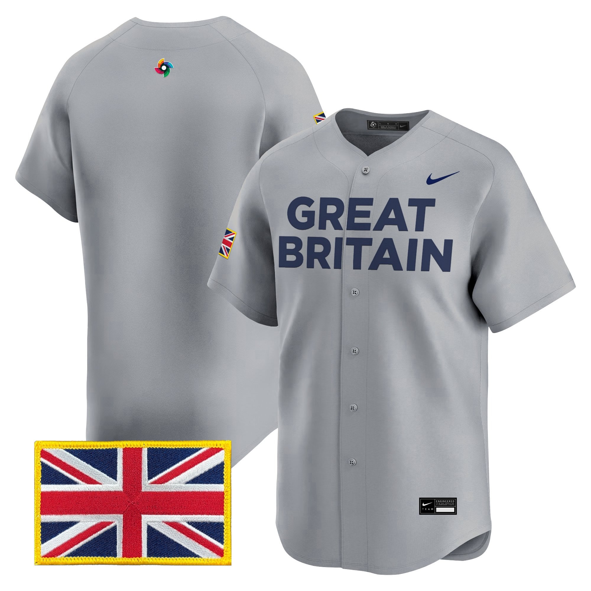 Men's Team Great Britain 2026 World Baseball Classic Vapor Premier Jersey - All Stitched