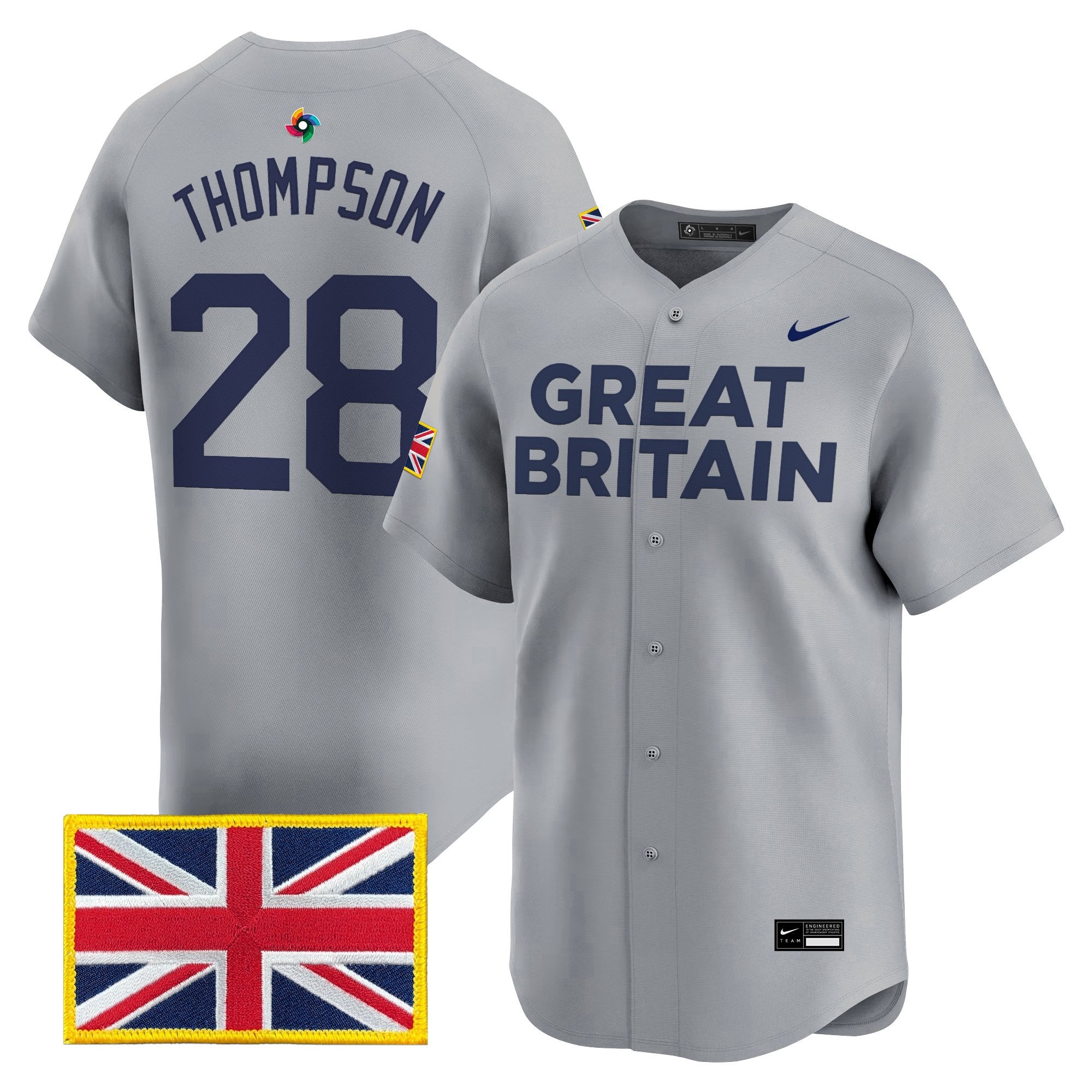 Men's Team Great Britain 2026 World Baseball Classic Vapor Premier Jersey - All Stitched