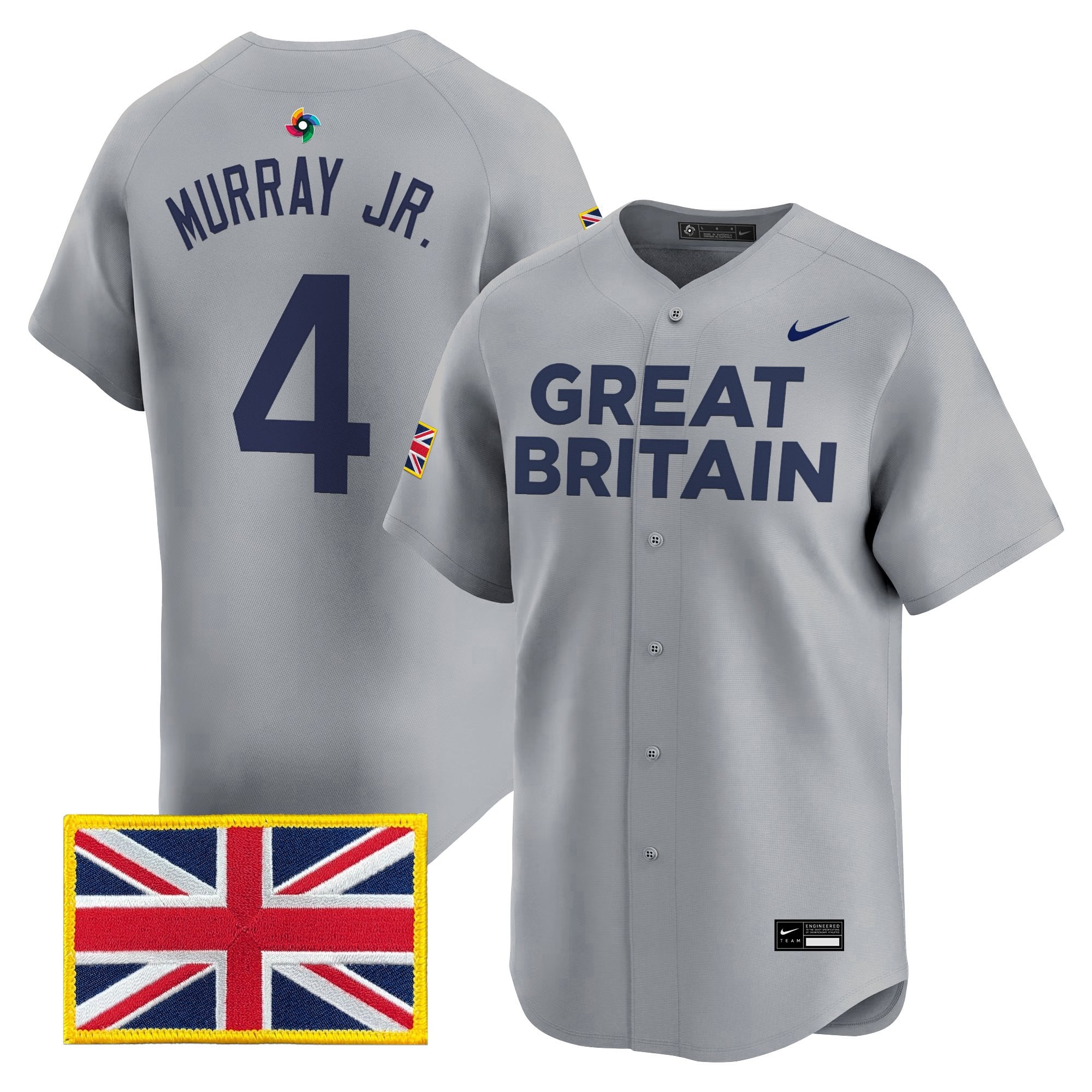 Men's Team Great Britain 2026 World Baseball Classic Vapor Premier Jersey - All Stitched