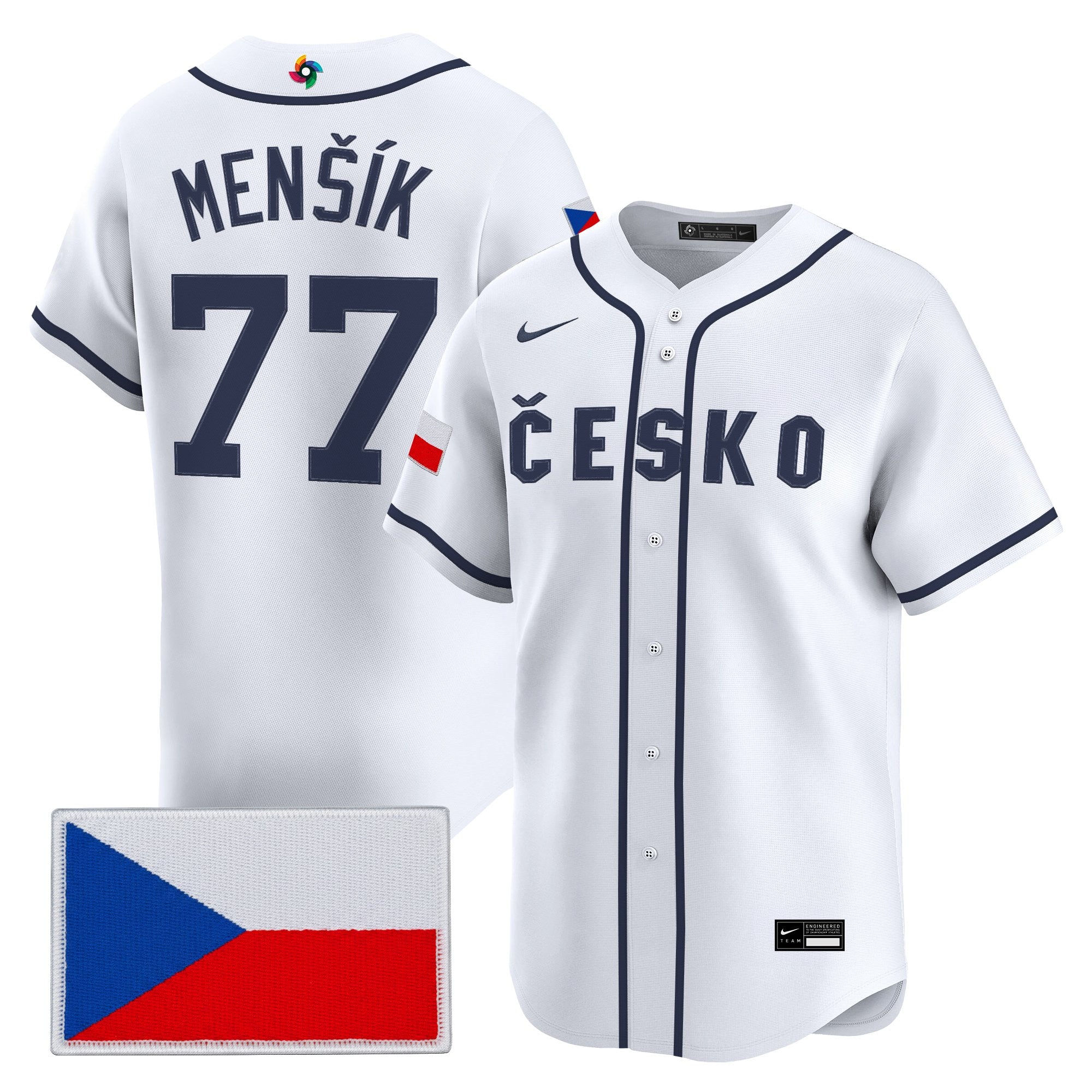 Men's Team Czechia 2026 World Baseball Classic Vapor Premier Jersey - All Stitched