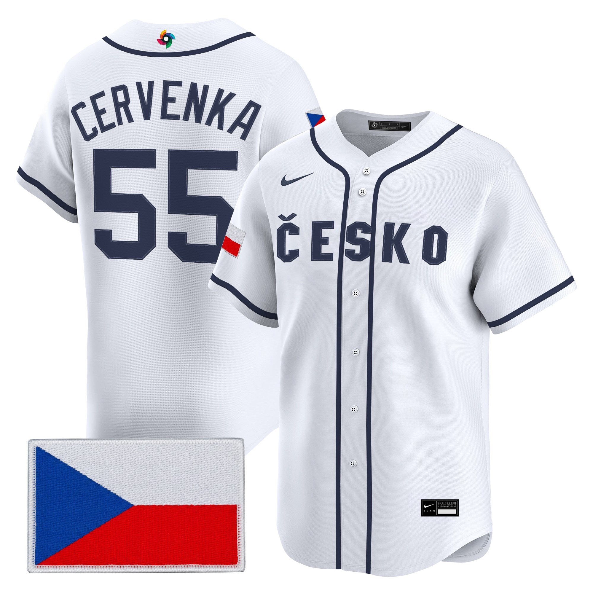 Men's Team Czechia 2026 World Baseball Classic Vapor Premier Jersey - All Stitched
