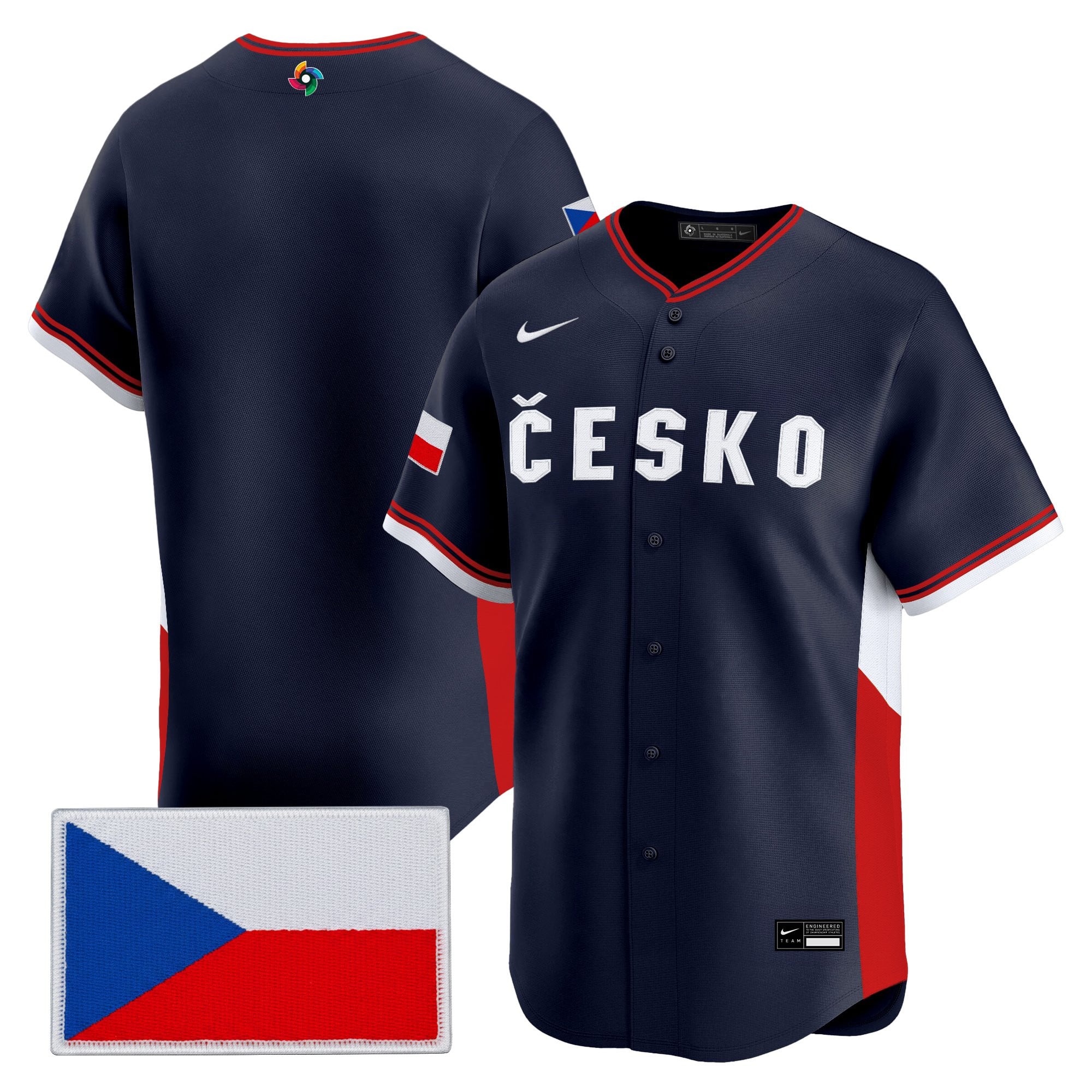 Men's Team Czechia 2026 World Baseball Classic Vapor Premier Jersey - All Stitched