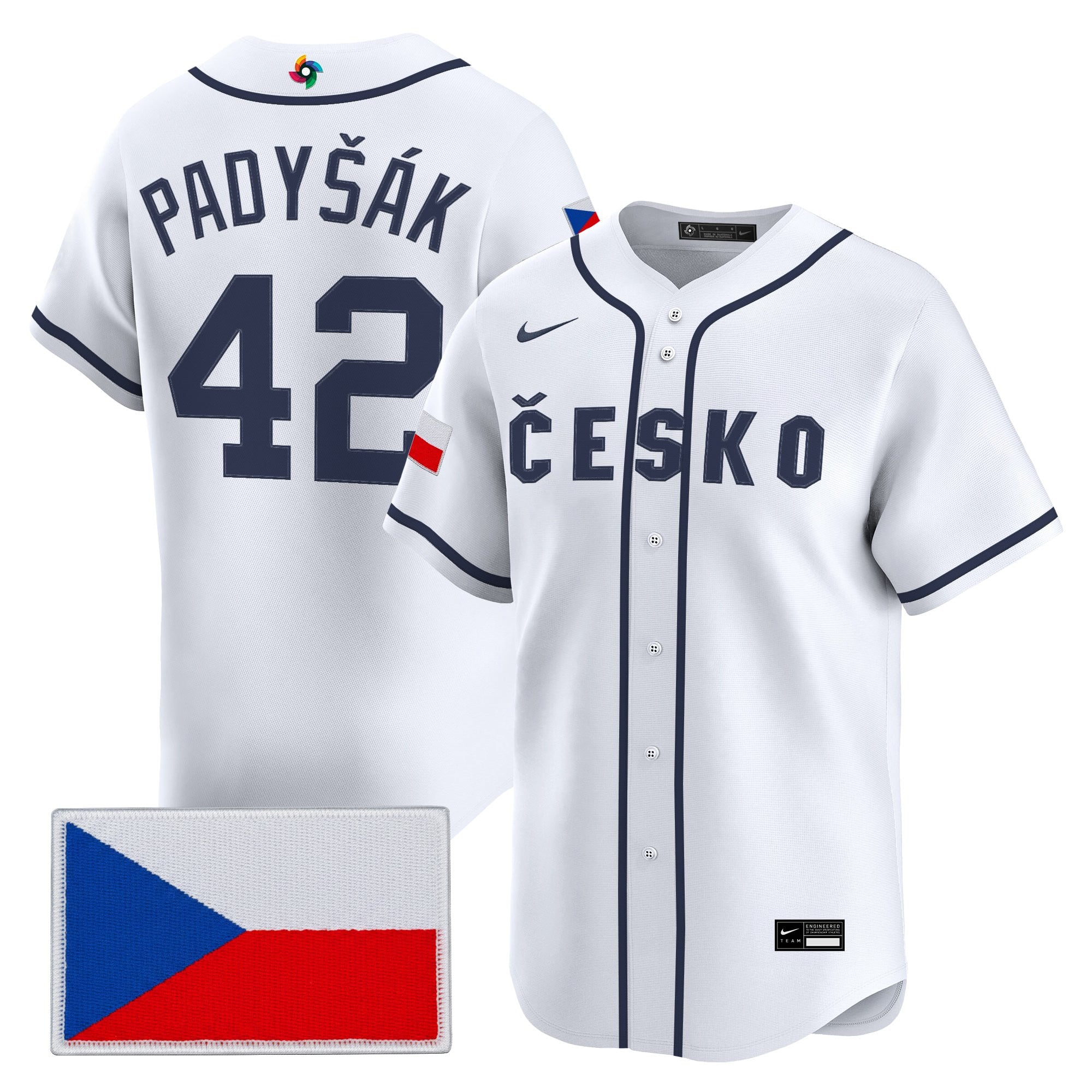 Men's Team Czechia 2026 World Baseball Classic Vapor Premier Jersey - All Stitched