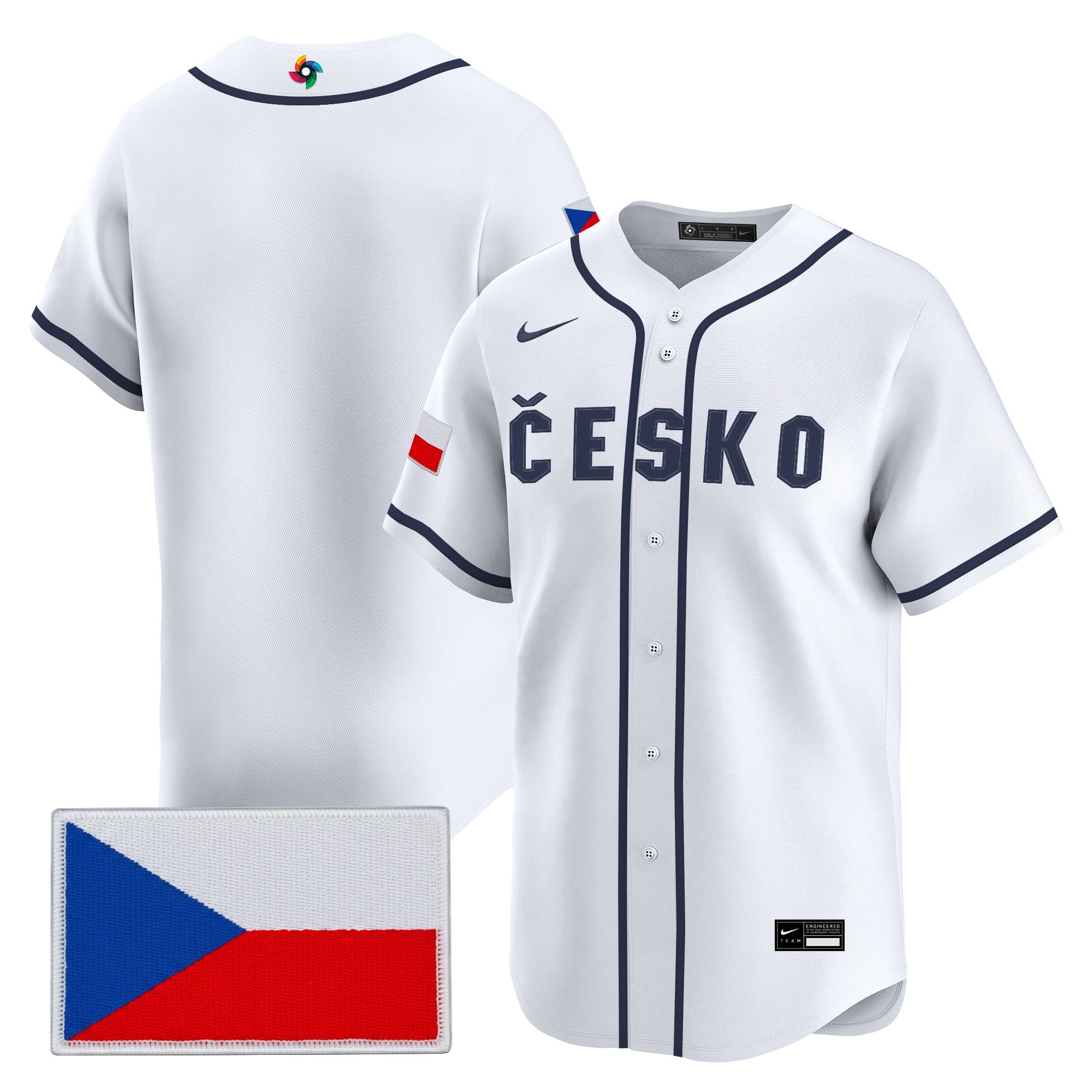 Men's Team Czechia 2026 World Baseball Classic Vapor Premier Jersey - All Stitched