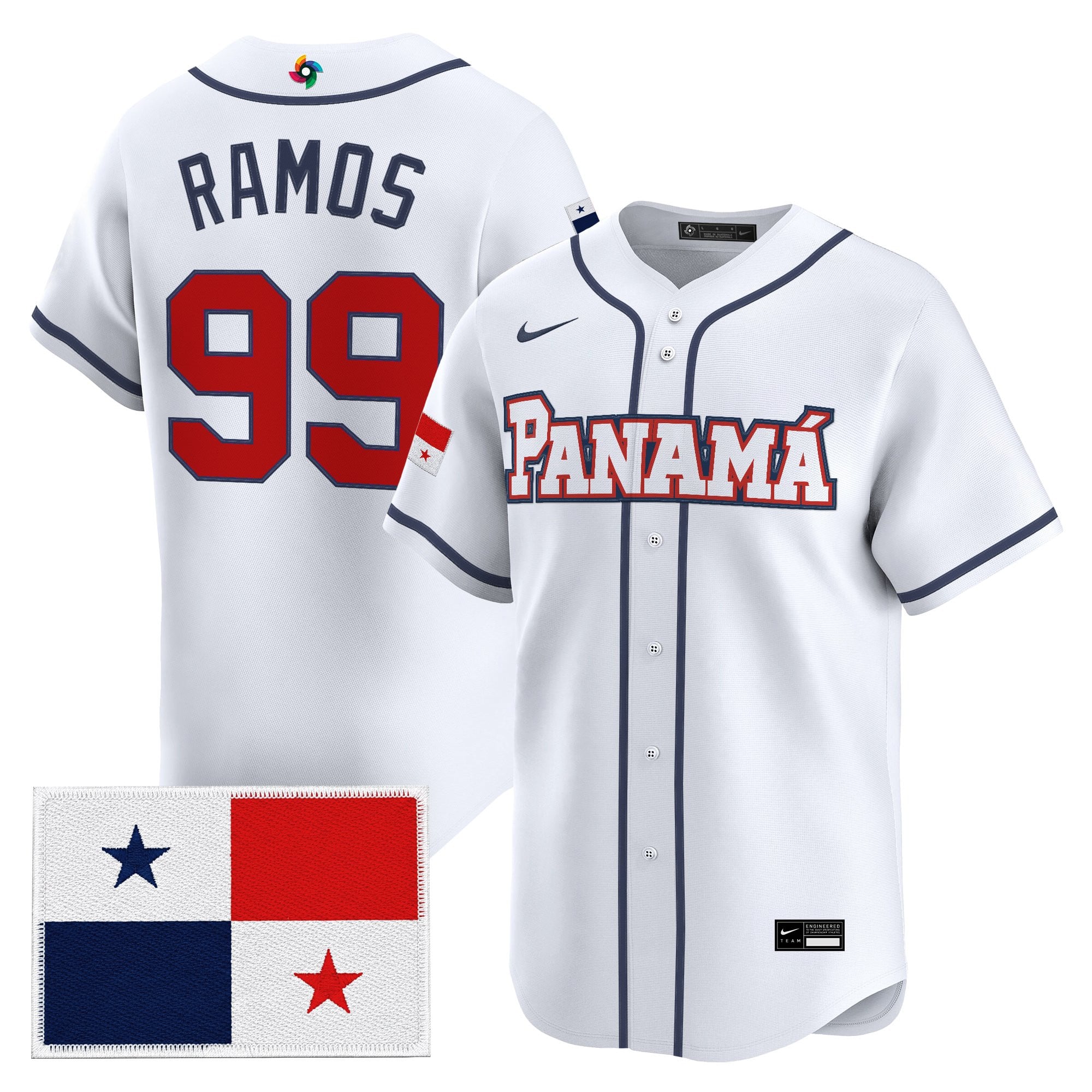 Men's Team Panama 2026 World Baseball Classic Vapor Premier Jersey - All Stitched
