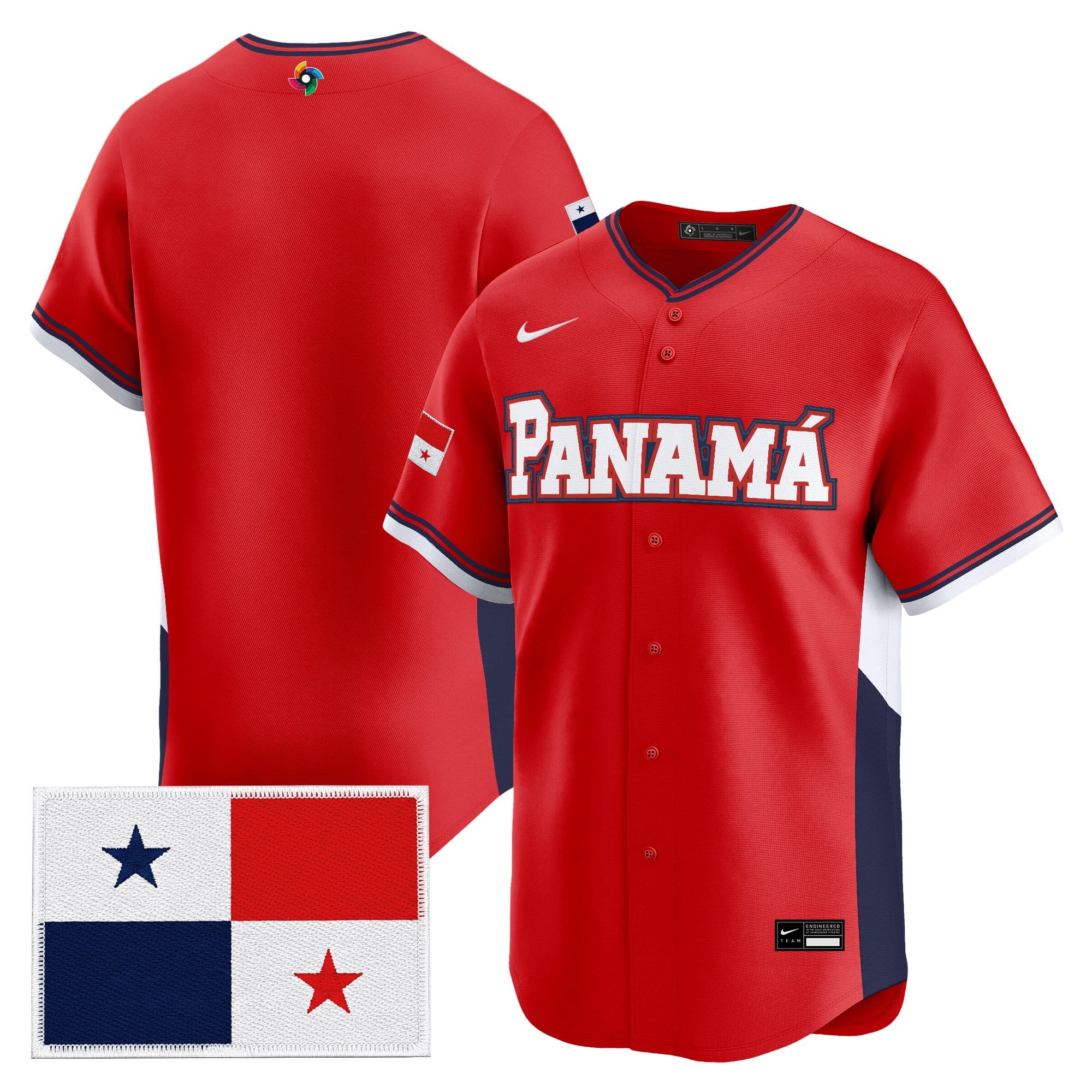 Men's Team Panama 2026 World Baseball Classic Vapor Premier Jersey - All Stitched