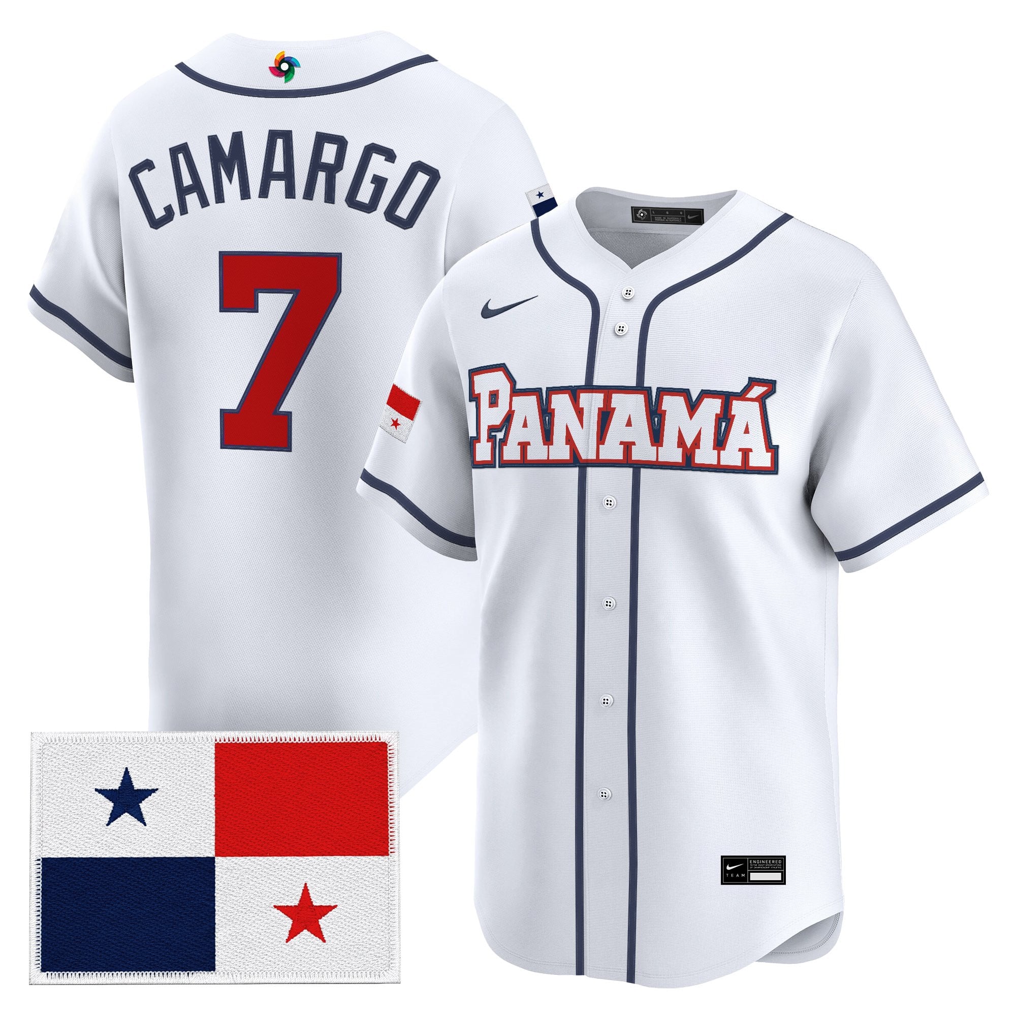 Men's Team Panama 2026 World Baseball Classic Vapor Premier Jersey - All Stitched