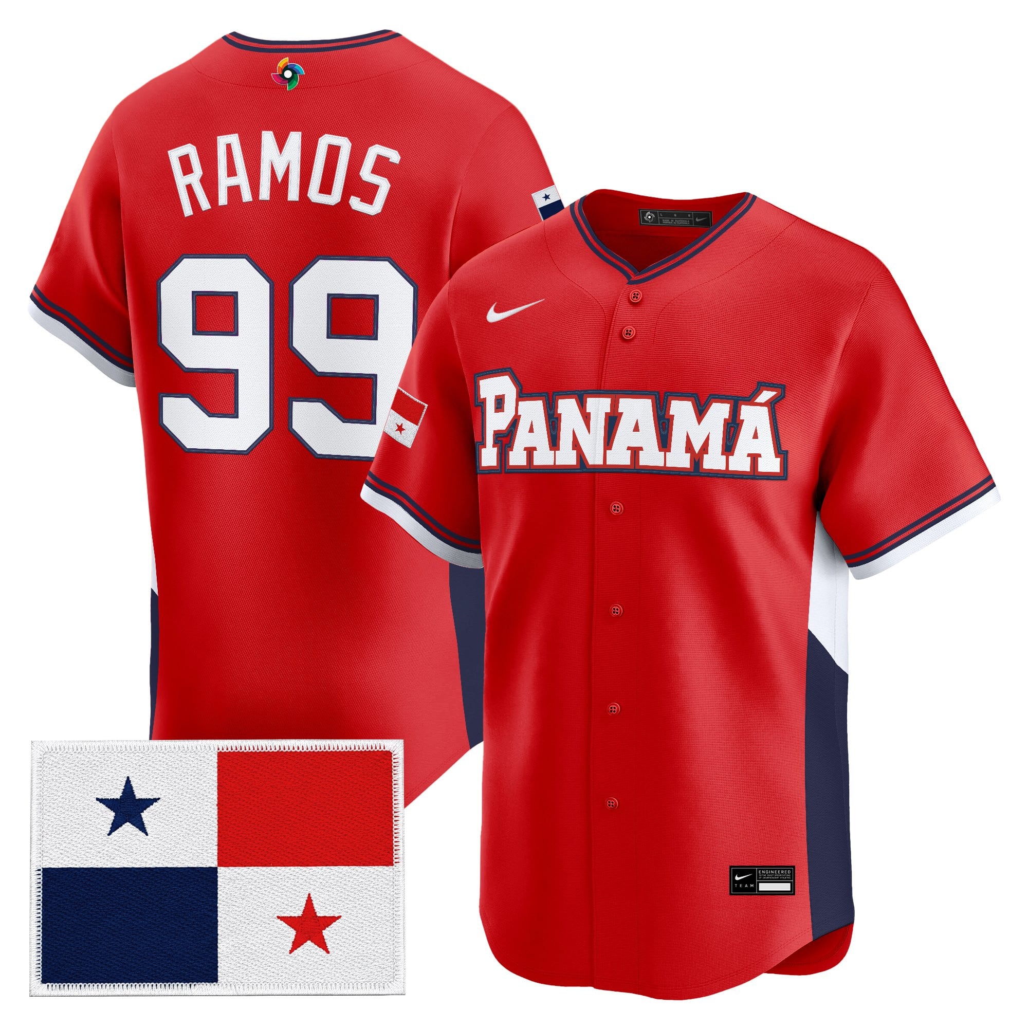 Men's Team Panama 2026 World Baseball Classic Vapor Premier Jersey - All Stitched