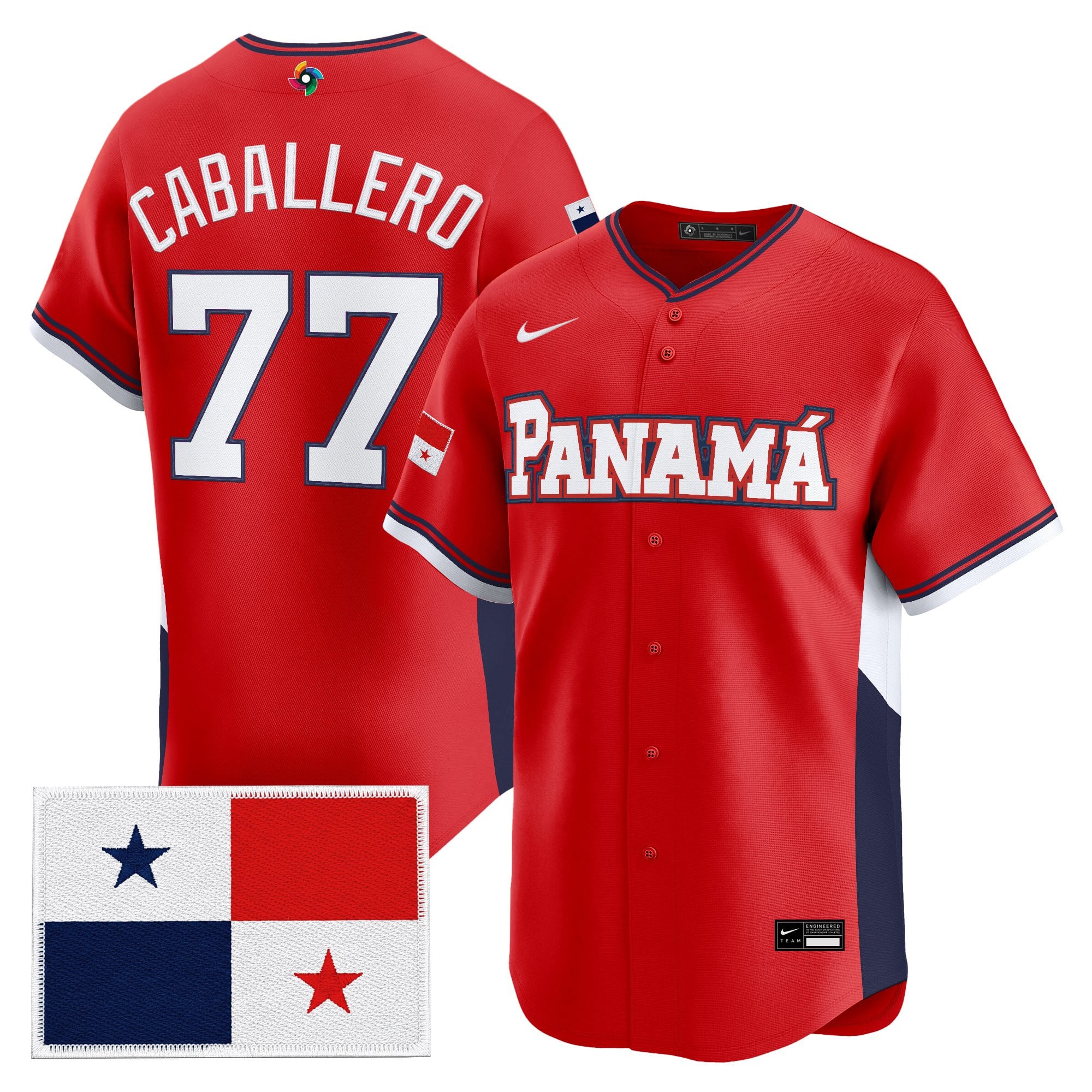 Men's Team Panama 2026 World Baseball Classic Vapor Premier Jersey - All Stitched