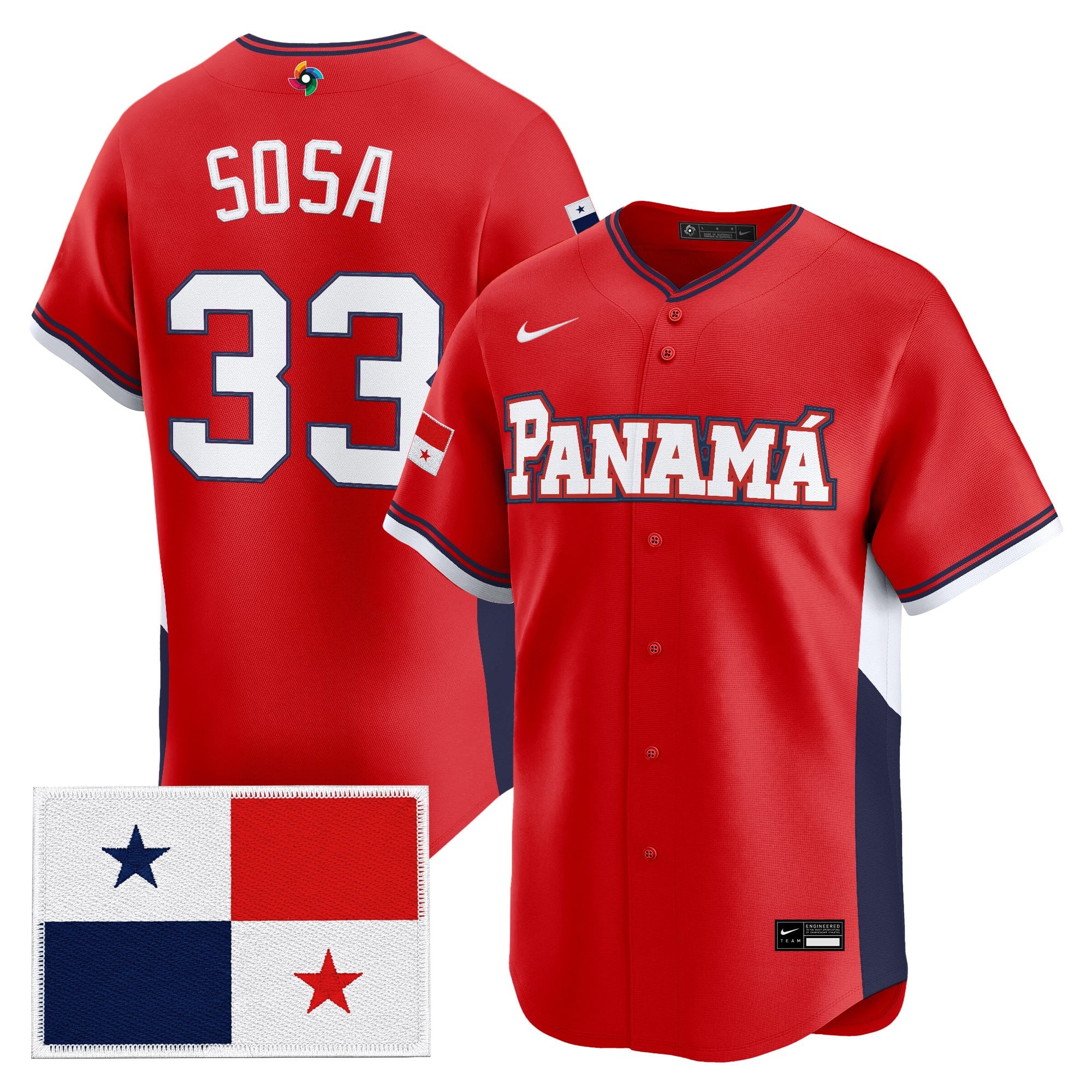 Men's Team Panama 2026 World Baseball Classic Vapor Premier Jersey - All Stitched