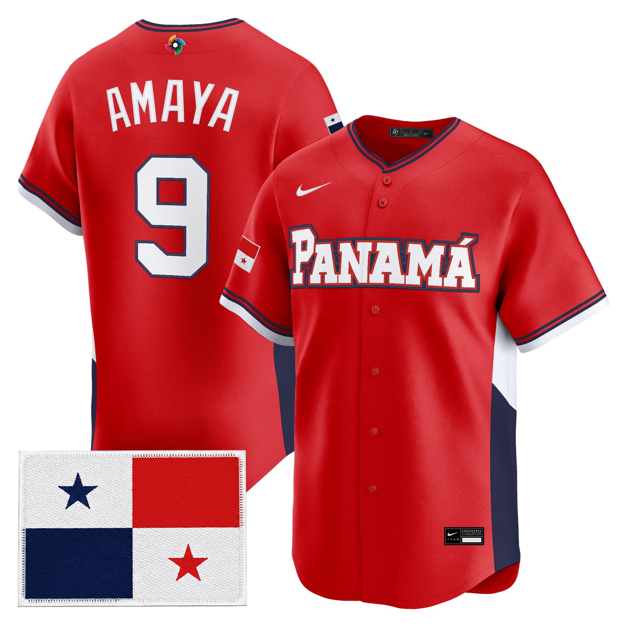 Men's Team Panama 2026 World Baseball Classic Vapor Premier Jersey - All Stitched