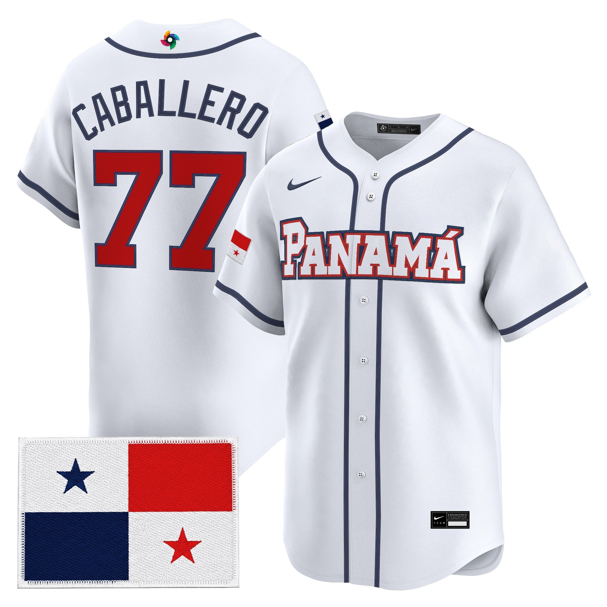 Men's Team Panama 2026 World Baseball Classic Vapor Premier Jersey - All Stitched